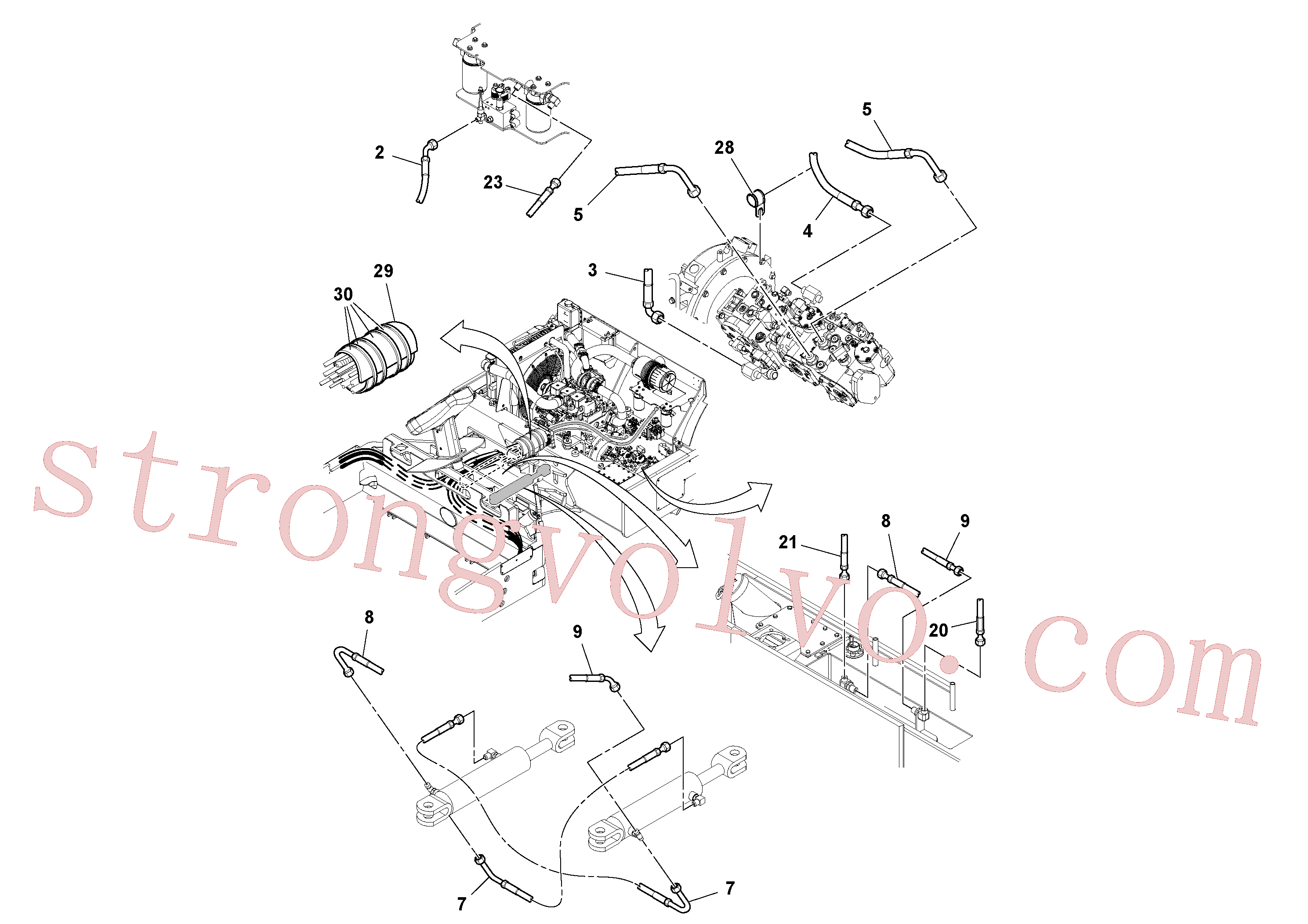 RM13286604 Volvo Instalação do alojamento dianteiro(1052448 Montagem)