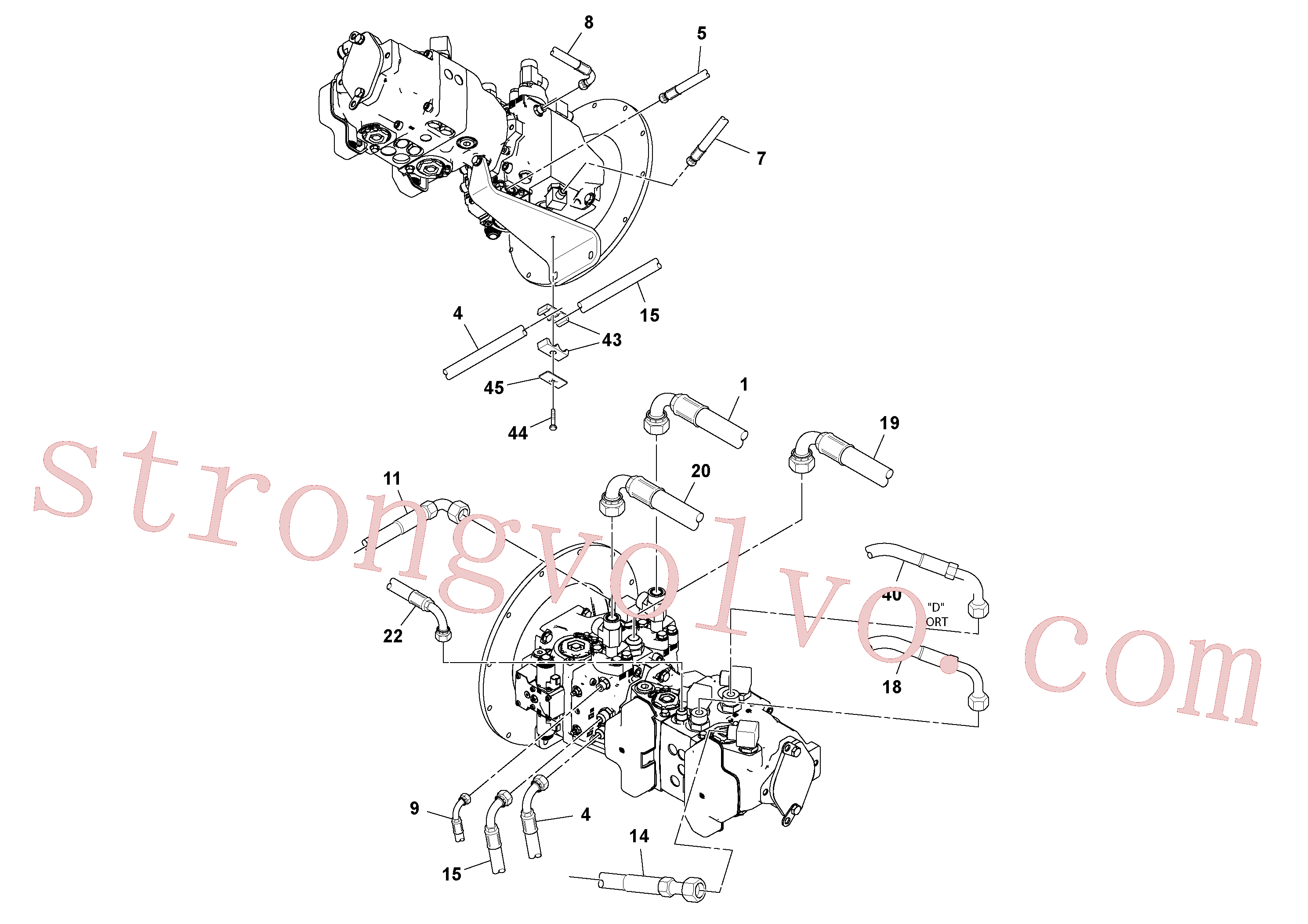 RM13846621 Volvo Instalação das mangueiras traseiras(1052471 Montagem)