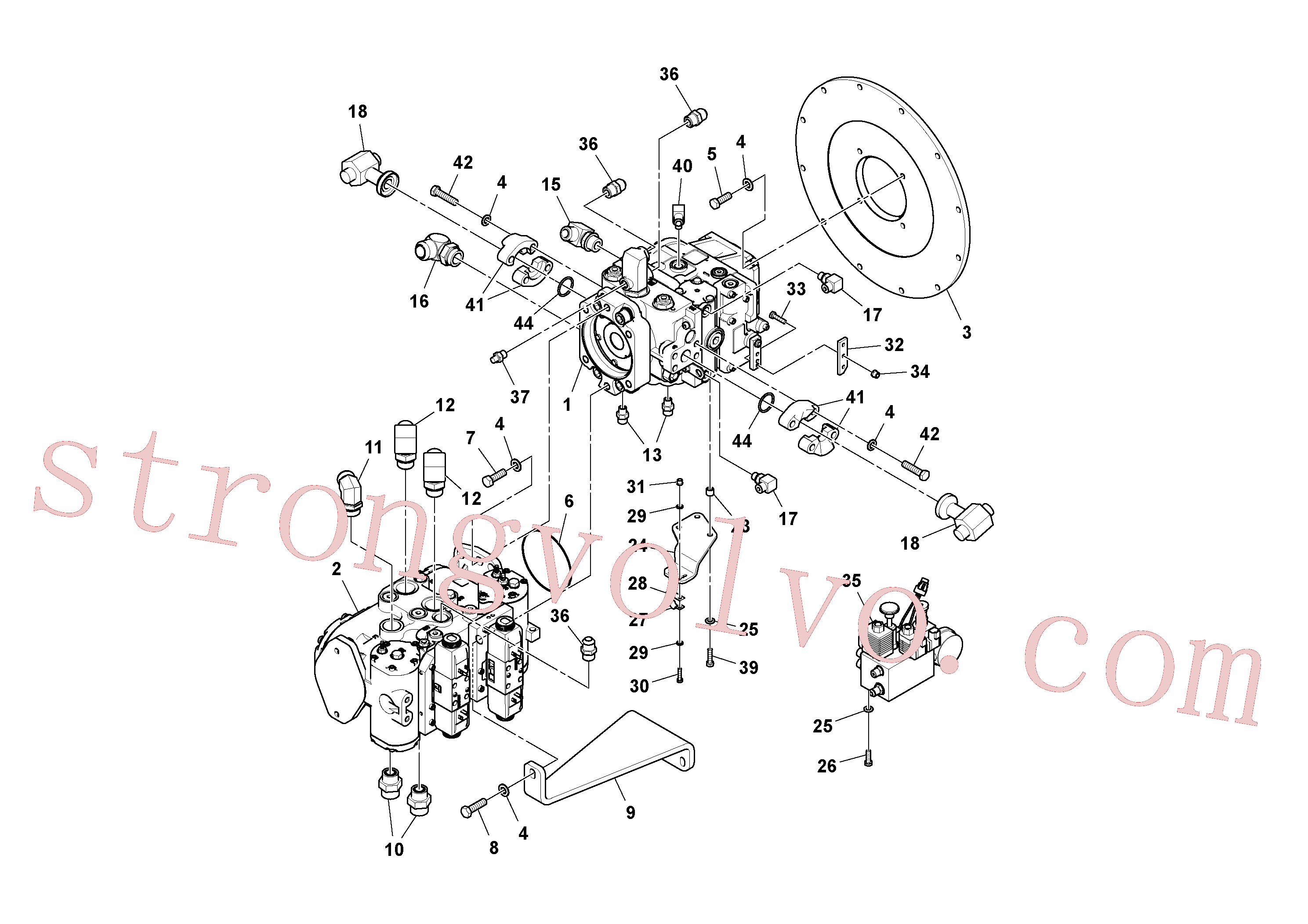 RM95988820 Volvo Conjunto do bloco da bomba(1052476 Montagem)