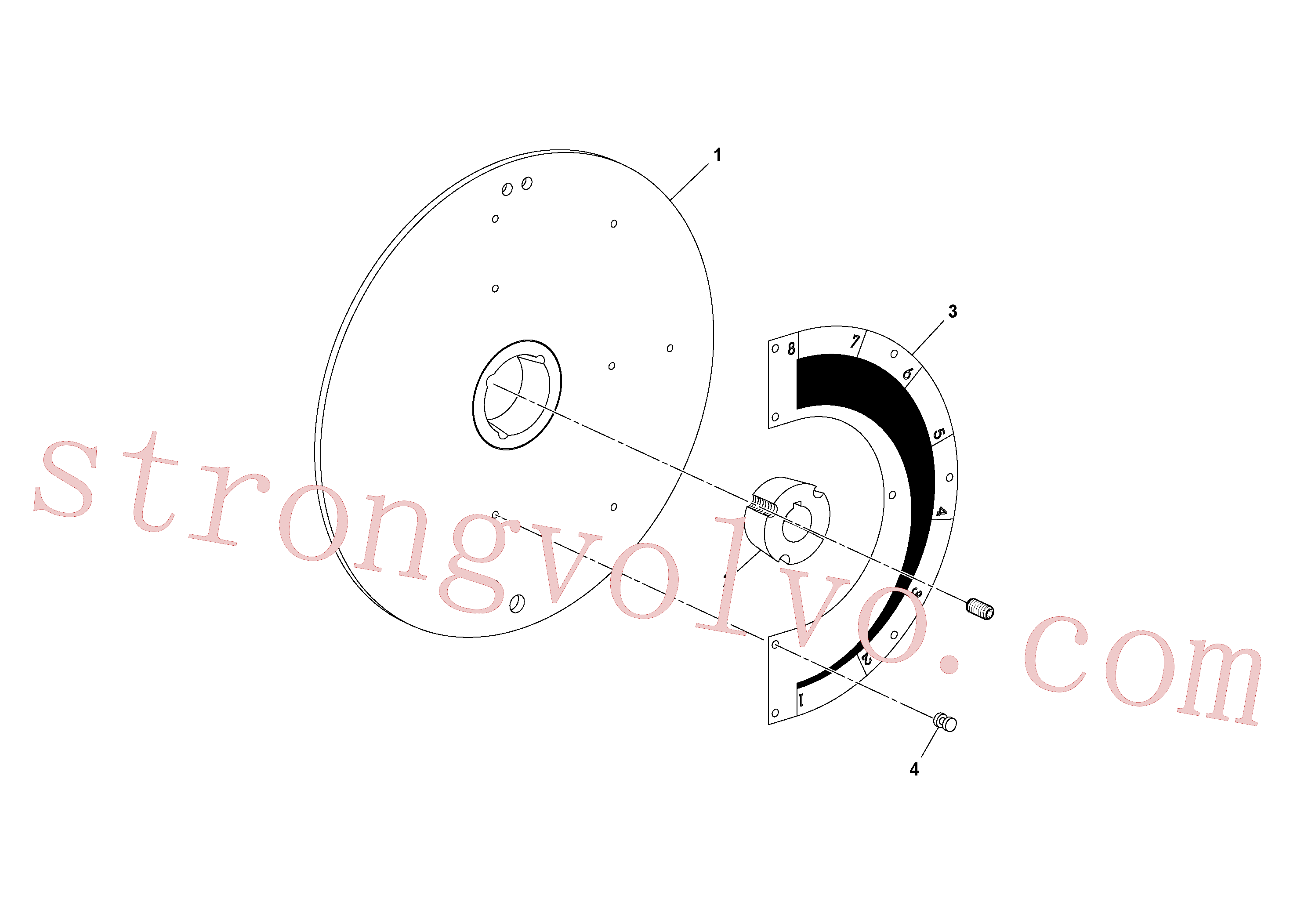 RM59926733 Volvo Conjunto de volante manual(1052547 Montagem)