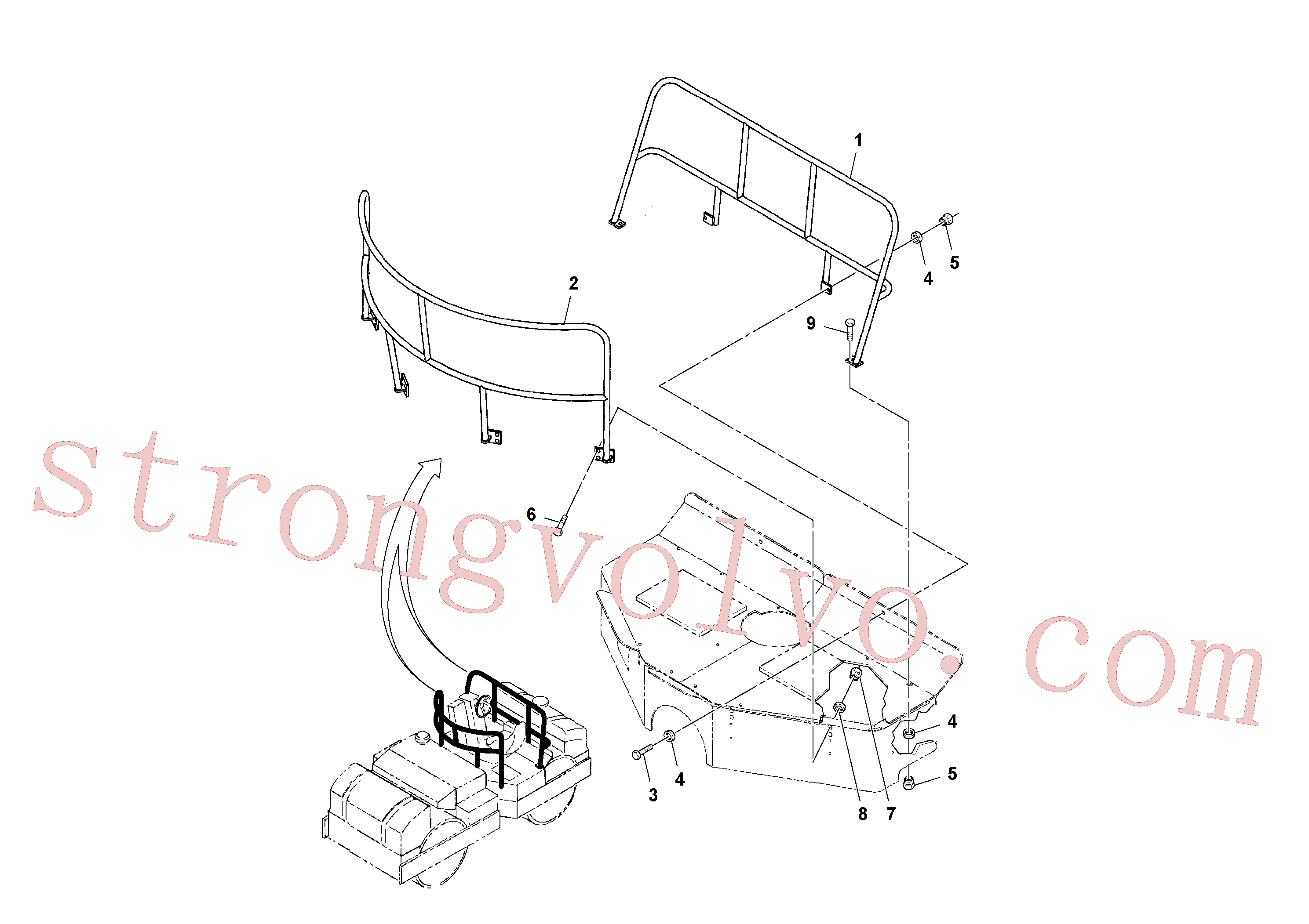 Volvo RM20922886 Arruela simples Volvo Acessórios para escavadeira