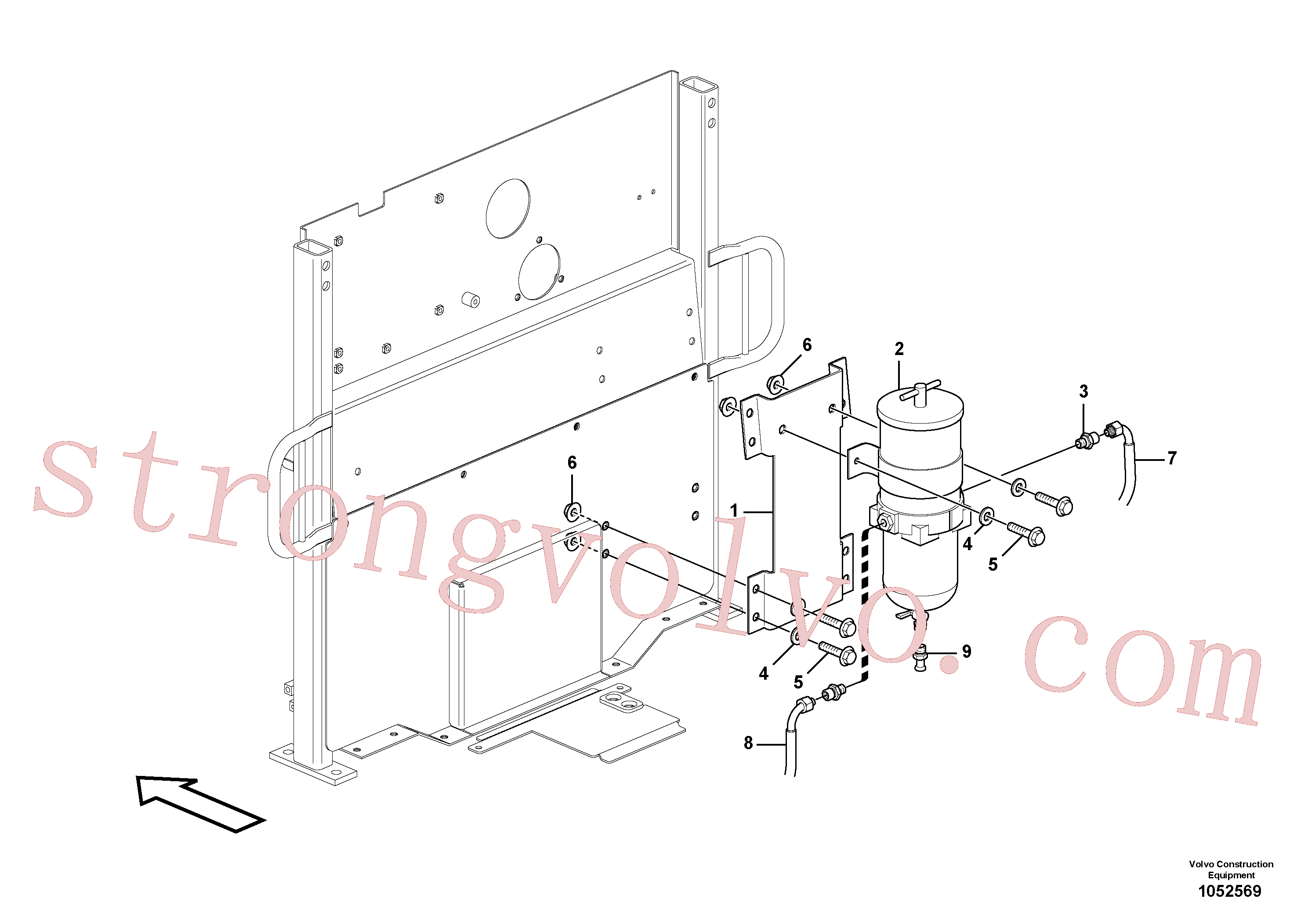 VOE947043 Volvo Filtro com acessórios(1052569 Montagem)