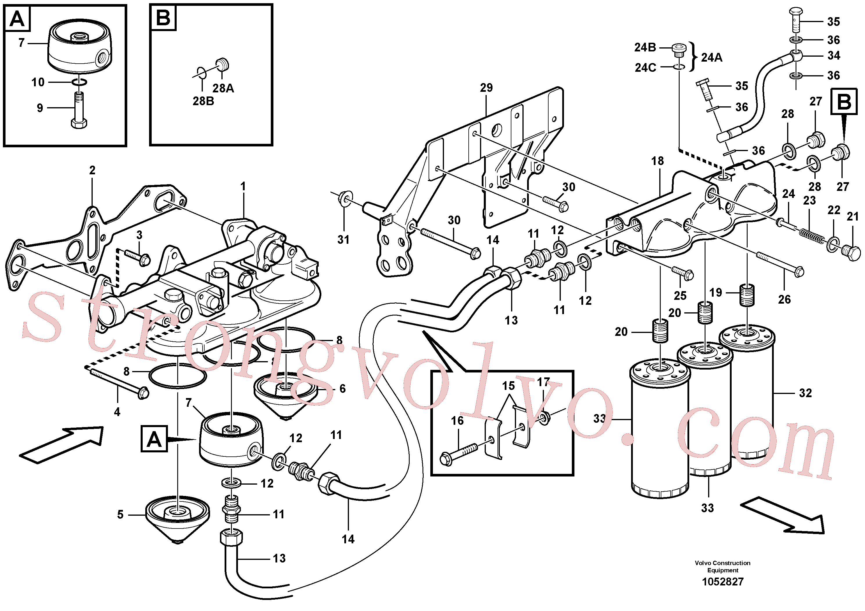 VOE968609 Volvo Filtro de óleo com acessórios(1052827 Montagem)
