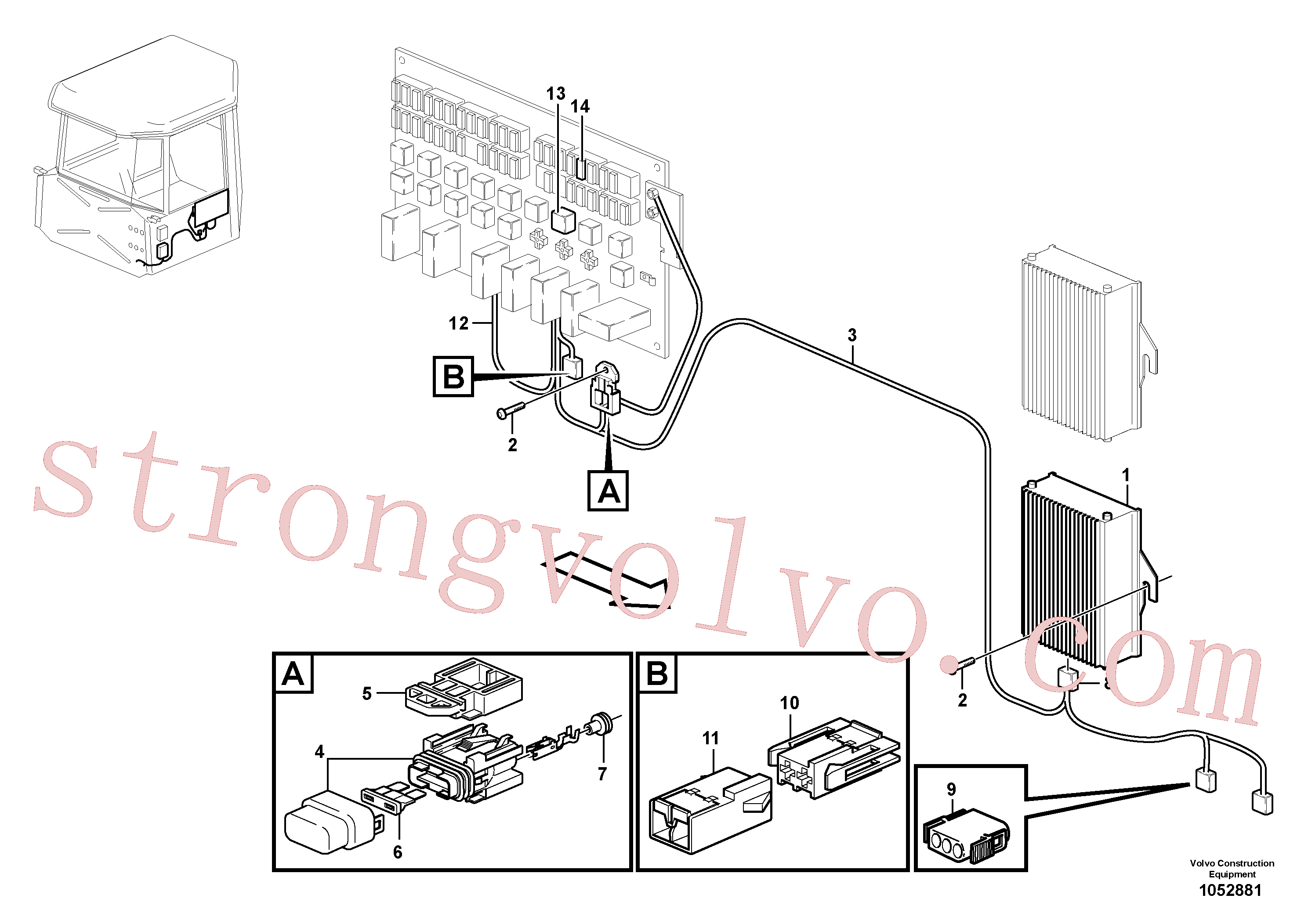 VOE11039713 Volvo Conversor de tensão e cablagem(1052881 Montagem)