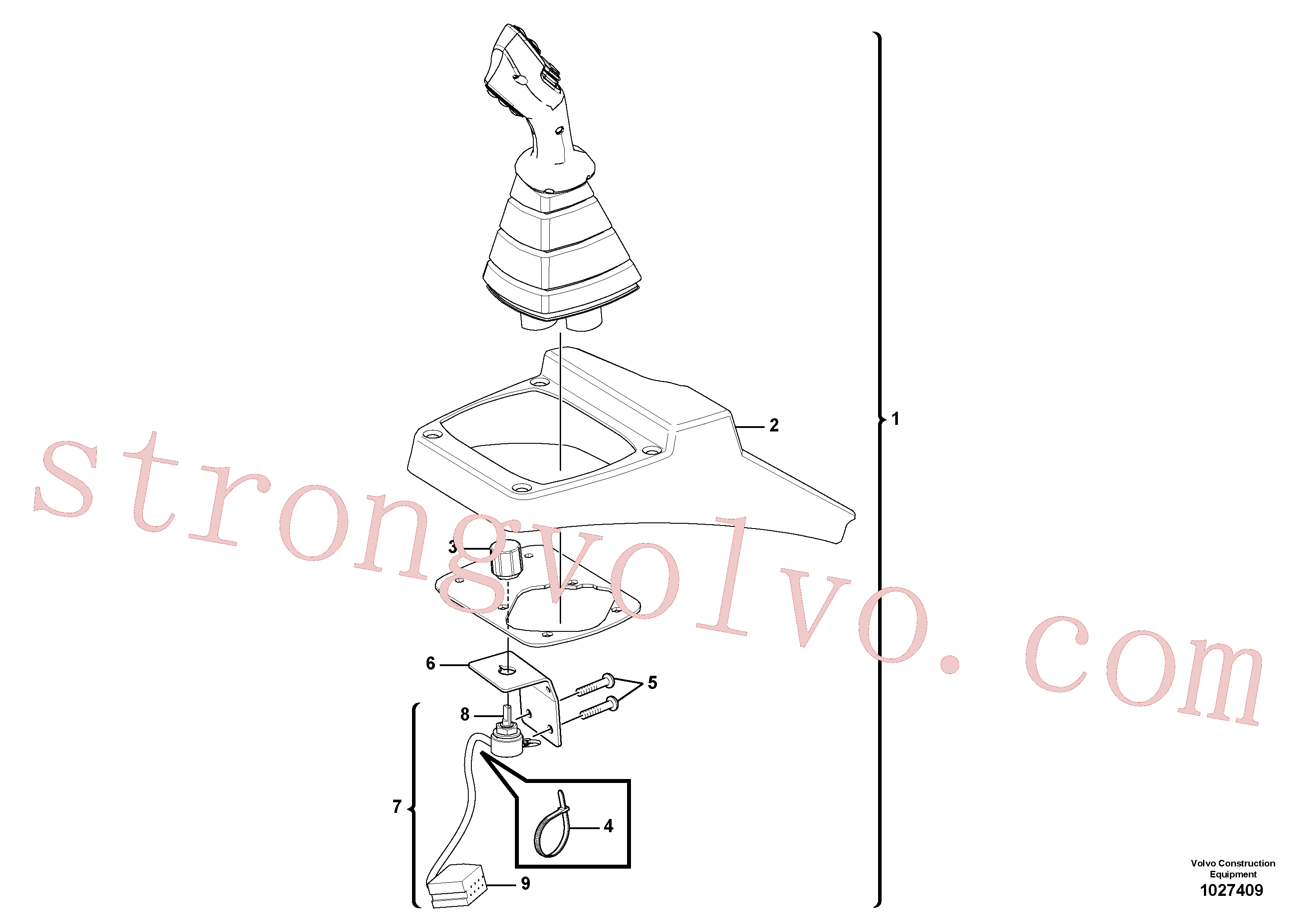VOE971306 Volvo Comando por impulsos manual TPS eléctrico(1052900 Montagem)