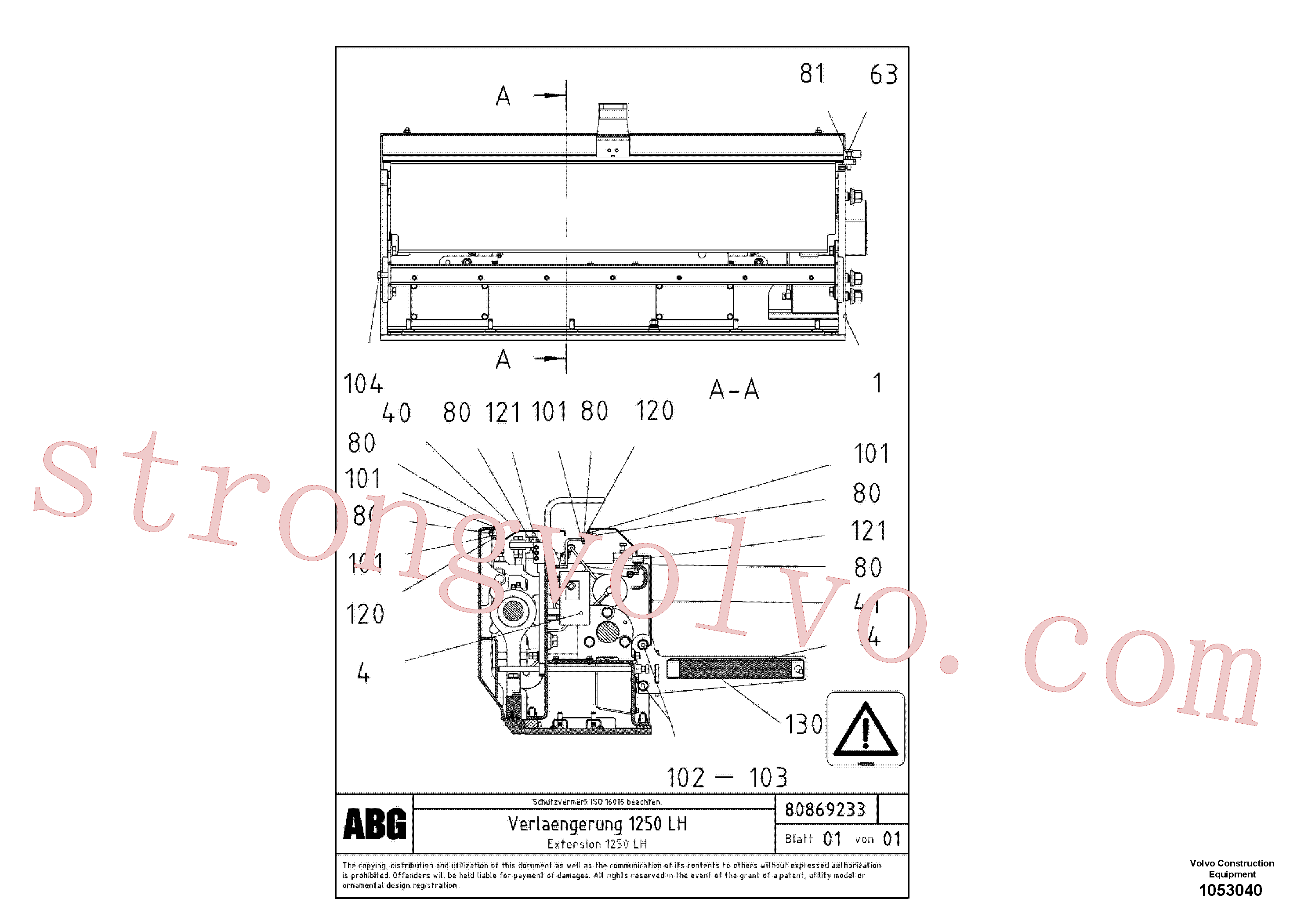 Volvo RM87969903 Plataforma Volvo Acessórios para escavadeira