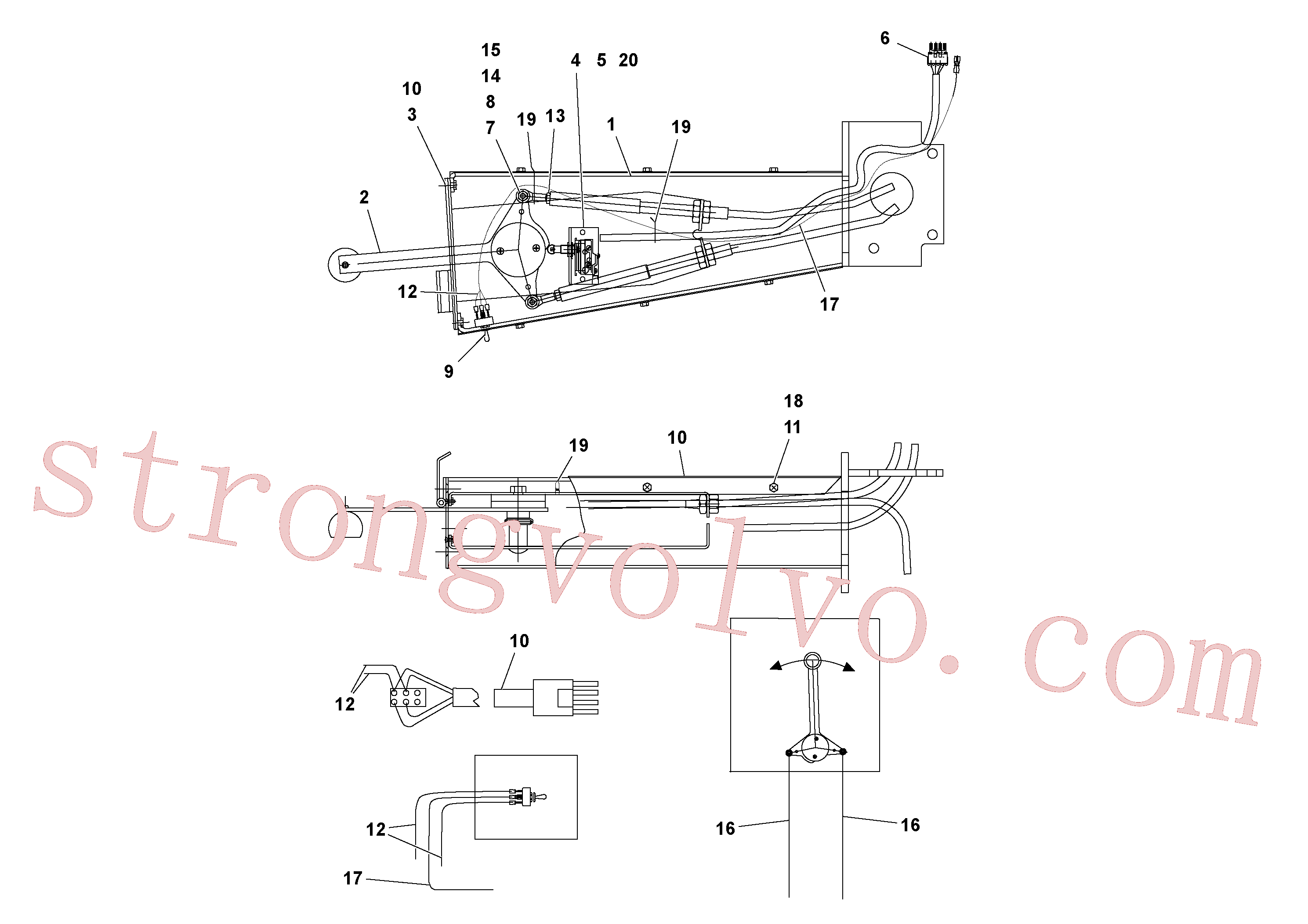 RM95923058 Volvo Conjunto de pedestal(1053145 Montagem)