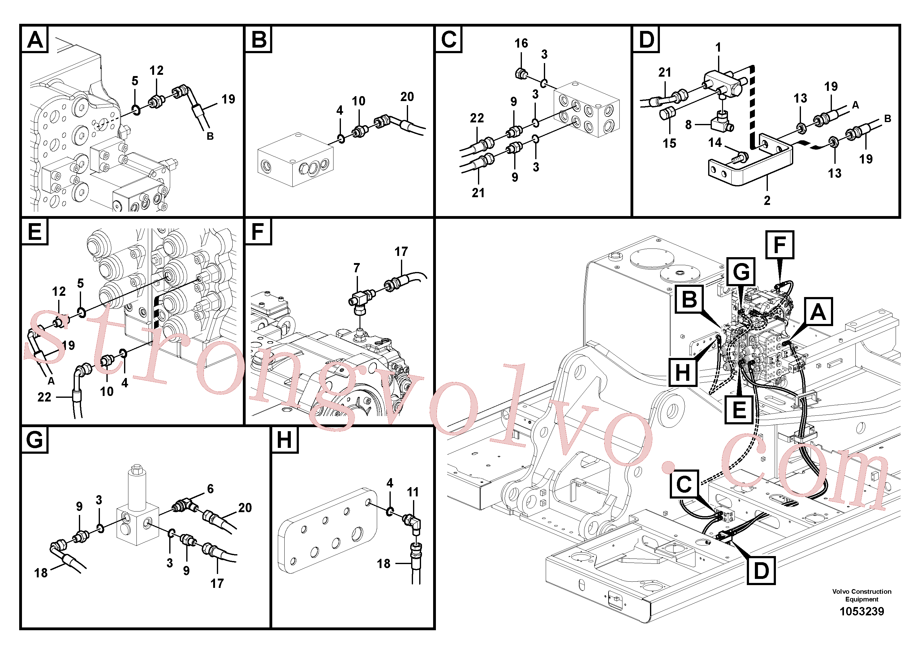 Atacado VOE14510275 Niple-t Volvo escavadeira