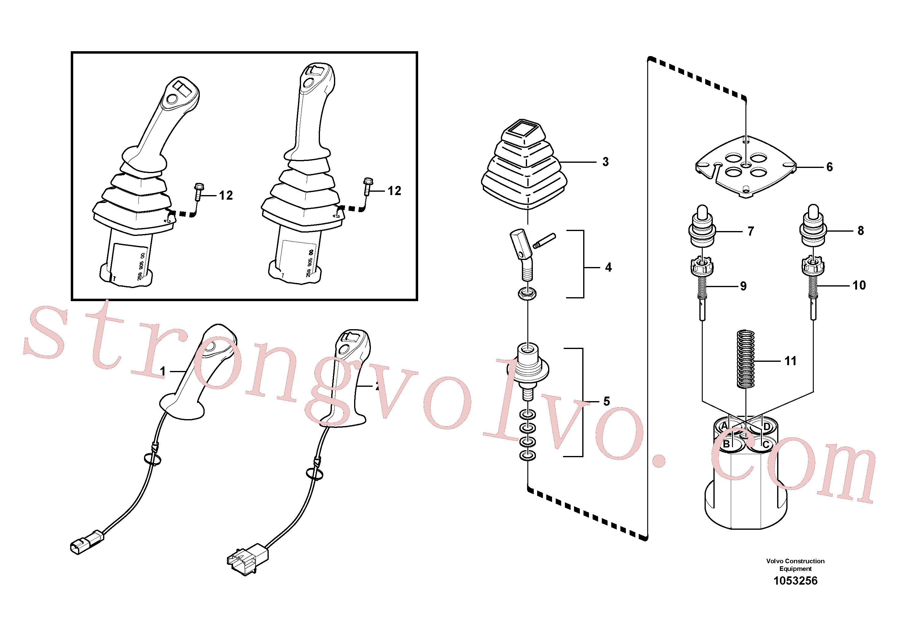 VOE11715619 Volvo Servo-sistema, válvula de comando à distância(1053256 Montagem)