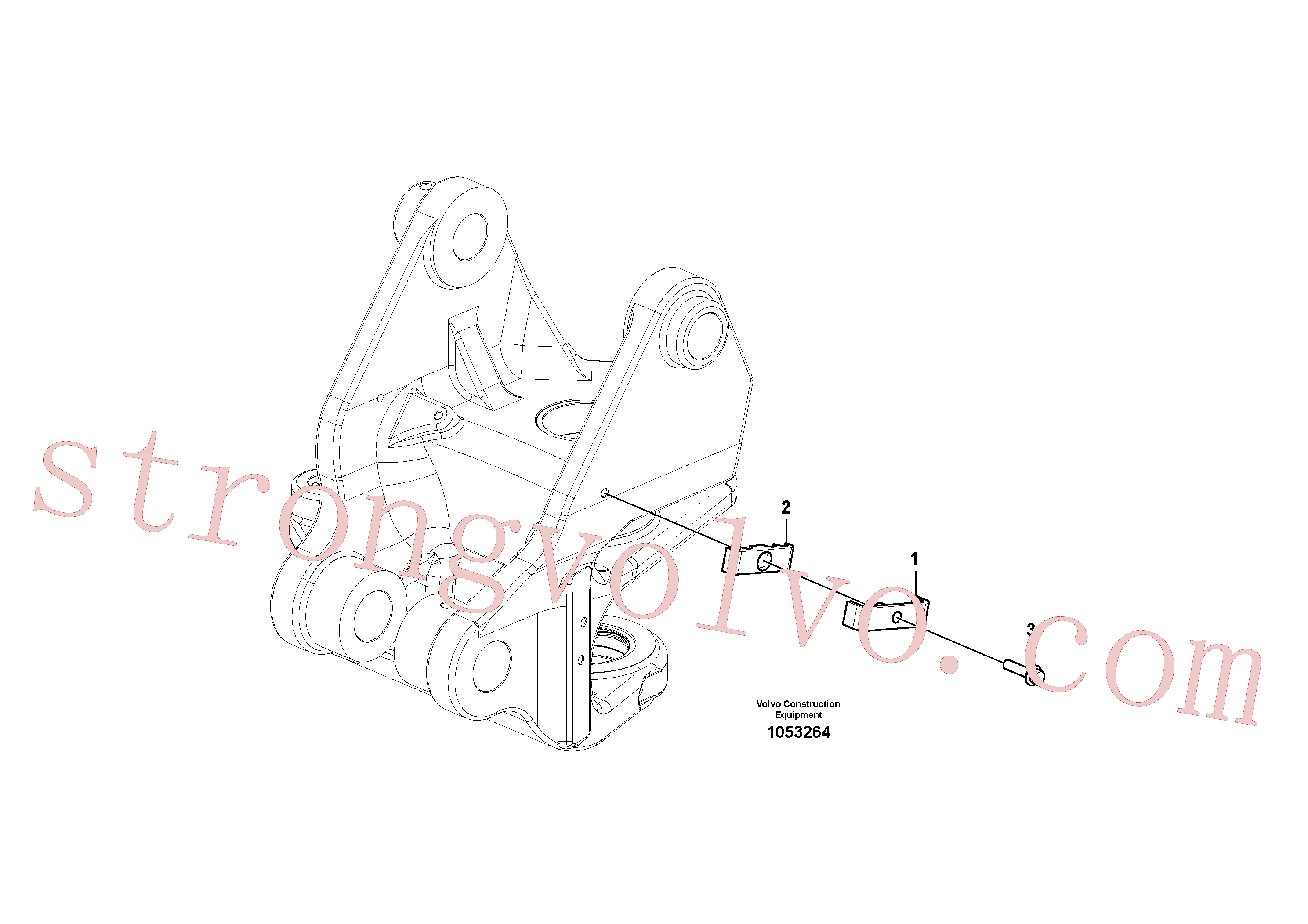 VOE14528852 Volvo Suporte de acoplamento, QuickFit(1053264 Montagem)