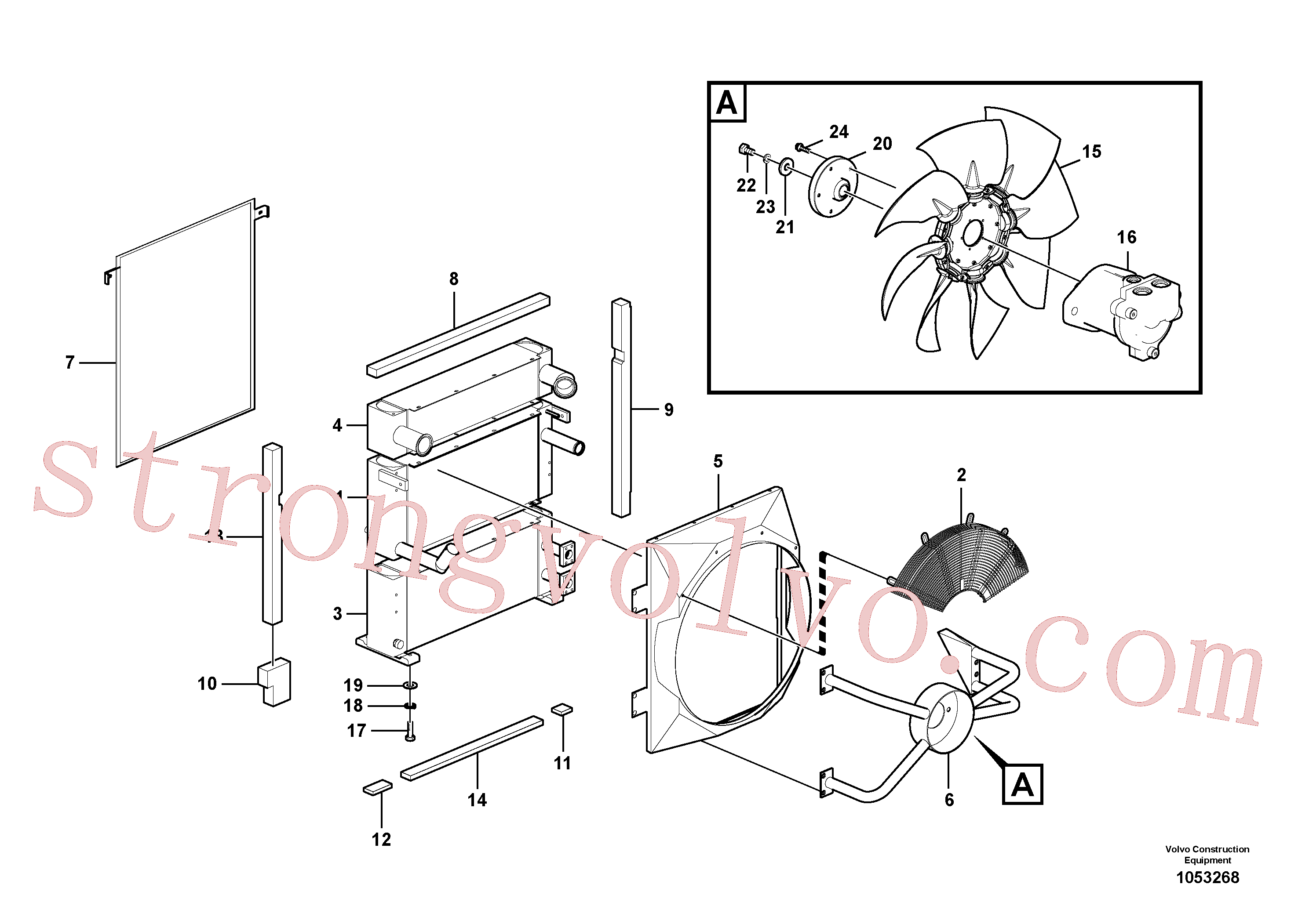 VOE14388605 Volvo Radiador(1053268 Montagem)