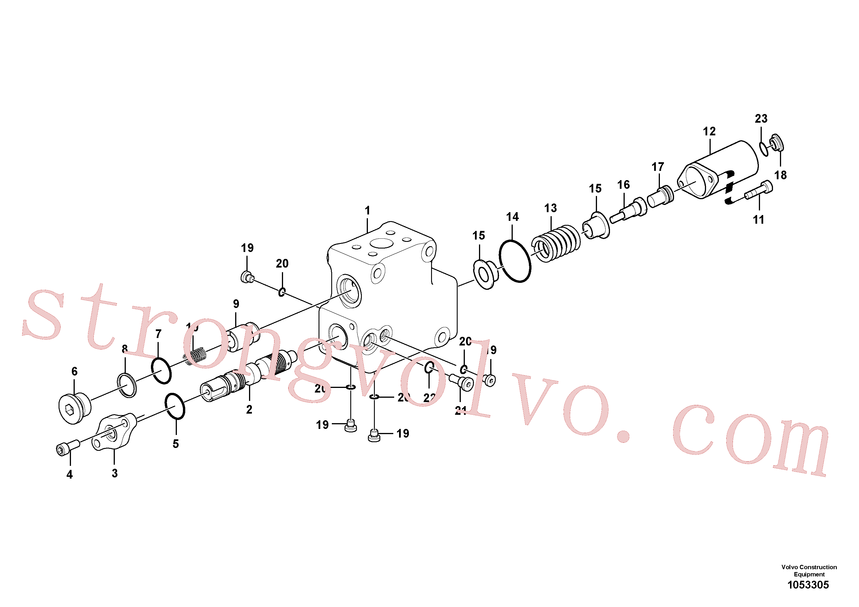 VOE14595348 Volvo Válvula, posição de flutuação(1053305 Montagem)