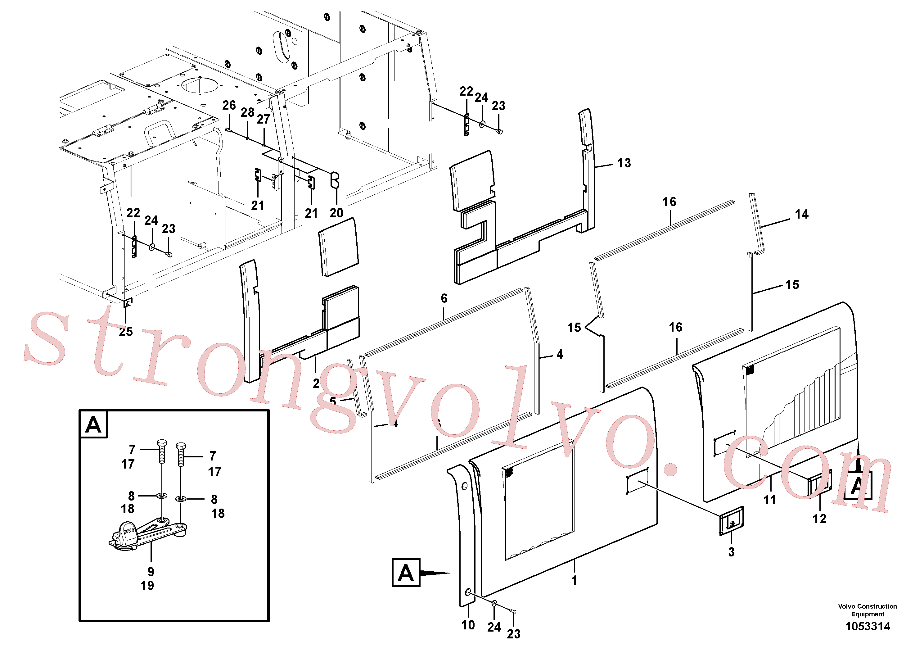 VOE14882488 Volvo Porta, lateral(1053314 Montagem)