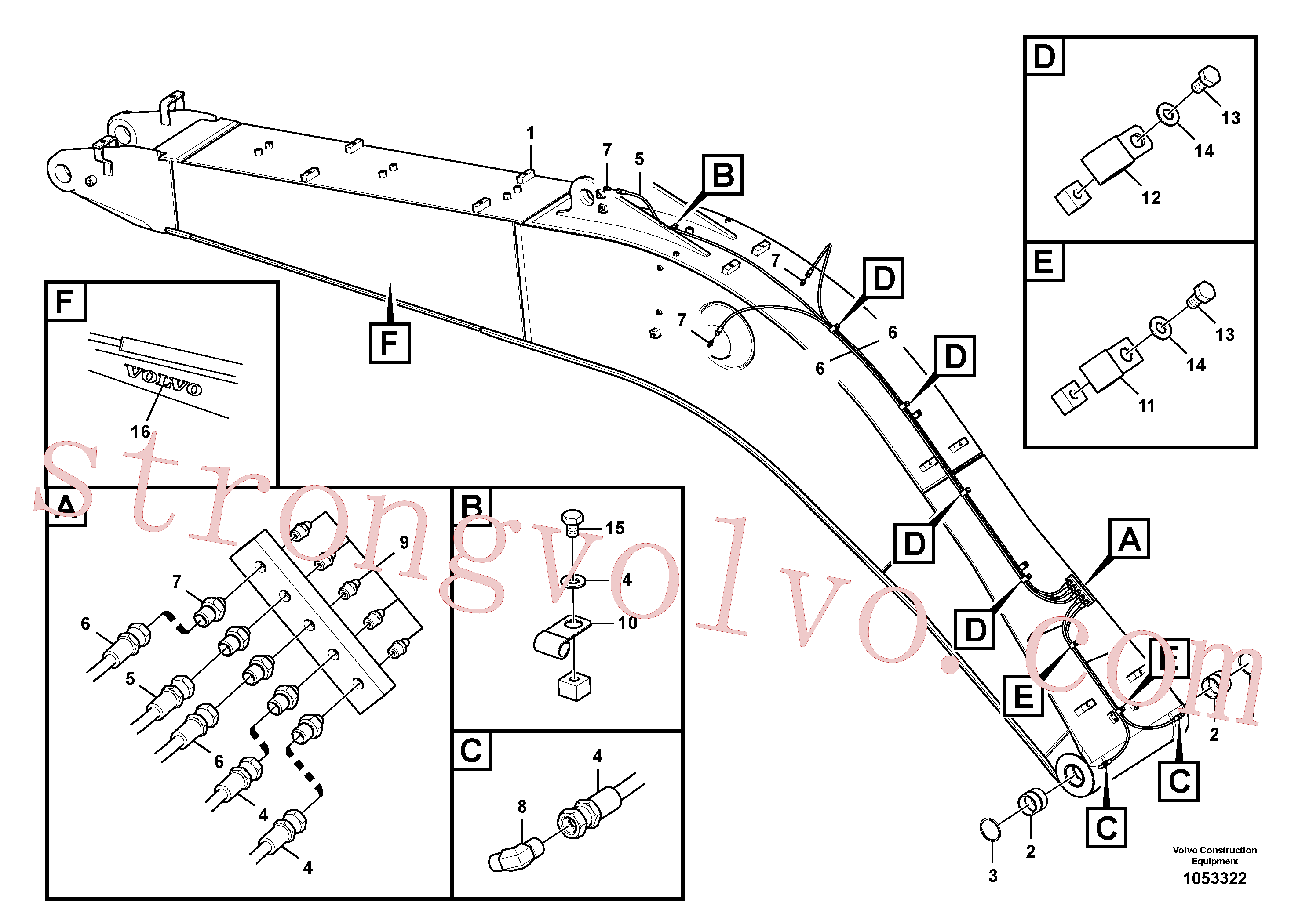 Atacado VOE14668946 Lança Volvo escavadeira