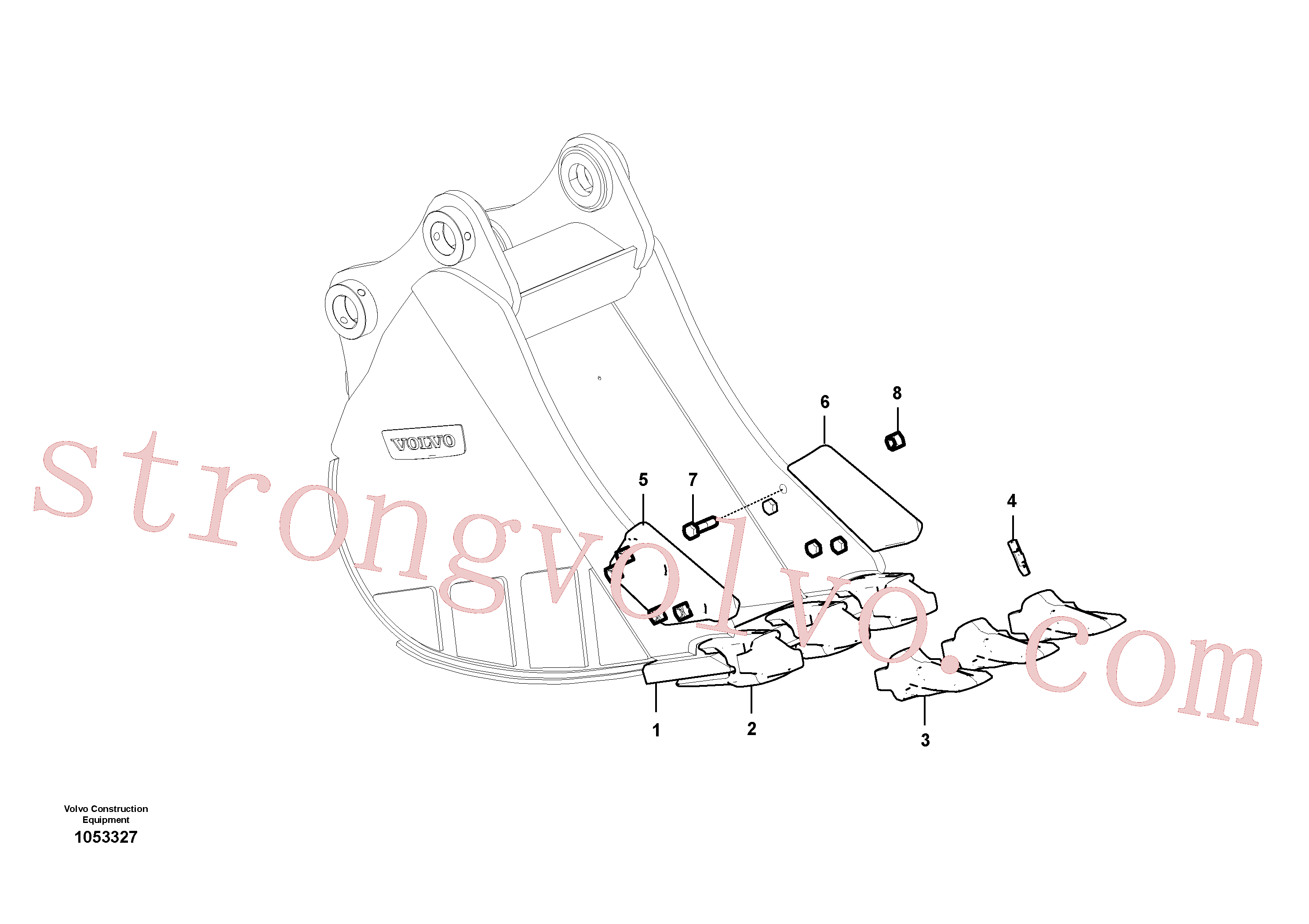 VOE14642867 Chapa Inscreva-se para Volvo Acessórios para escavadeira
