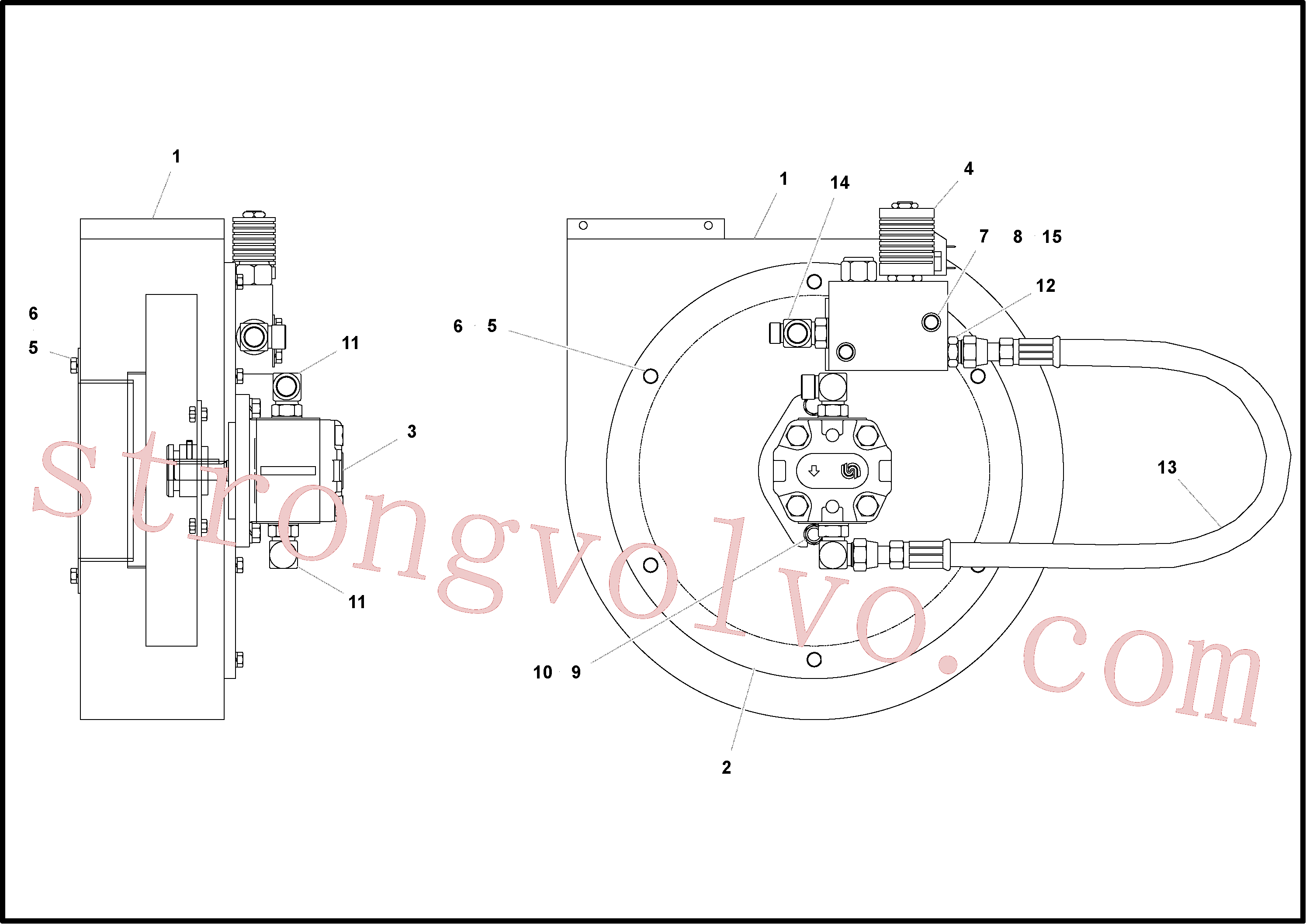 Volvo Acessórios para escavadeira RM59922898 Adaptador Acessórios