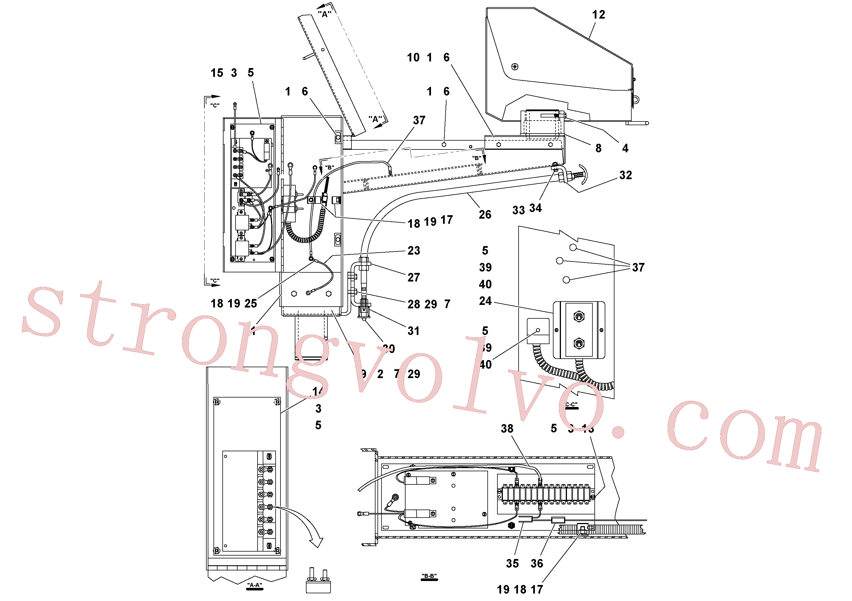 RM95929782 Volvo Conjunto de pedestal(1053430 Montagem)