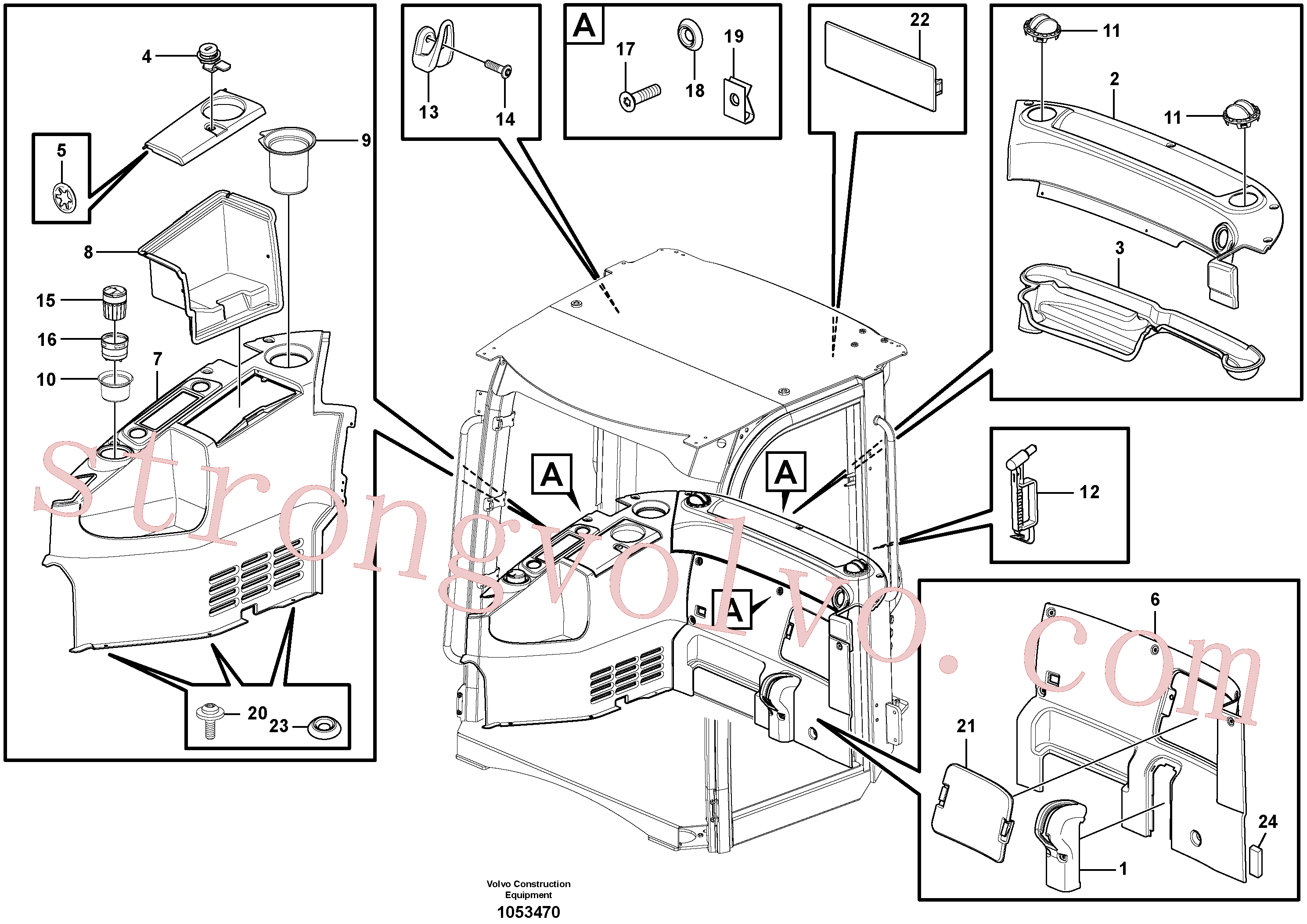 VOE949937 Volvo Equipamento interior, cabina(1053470 Montagem)