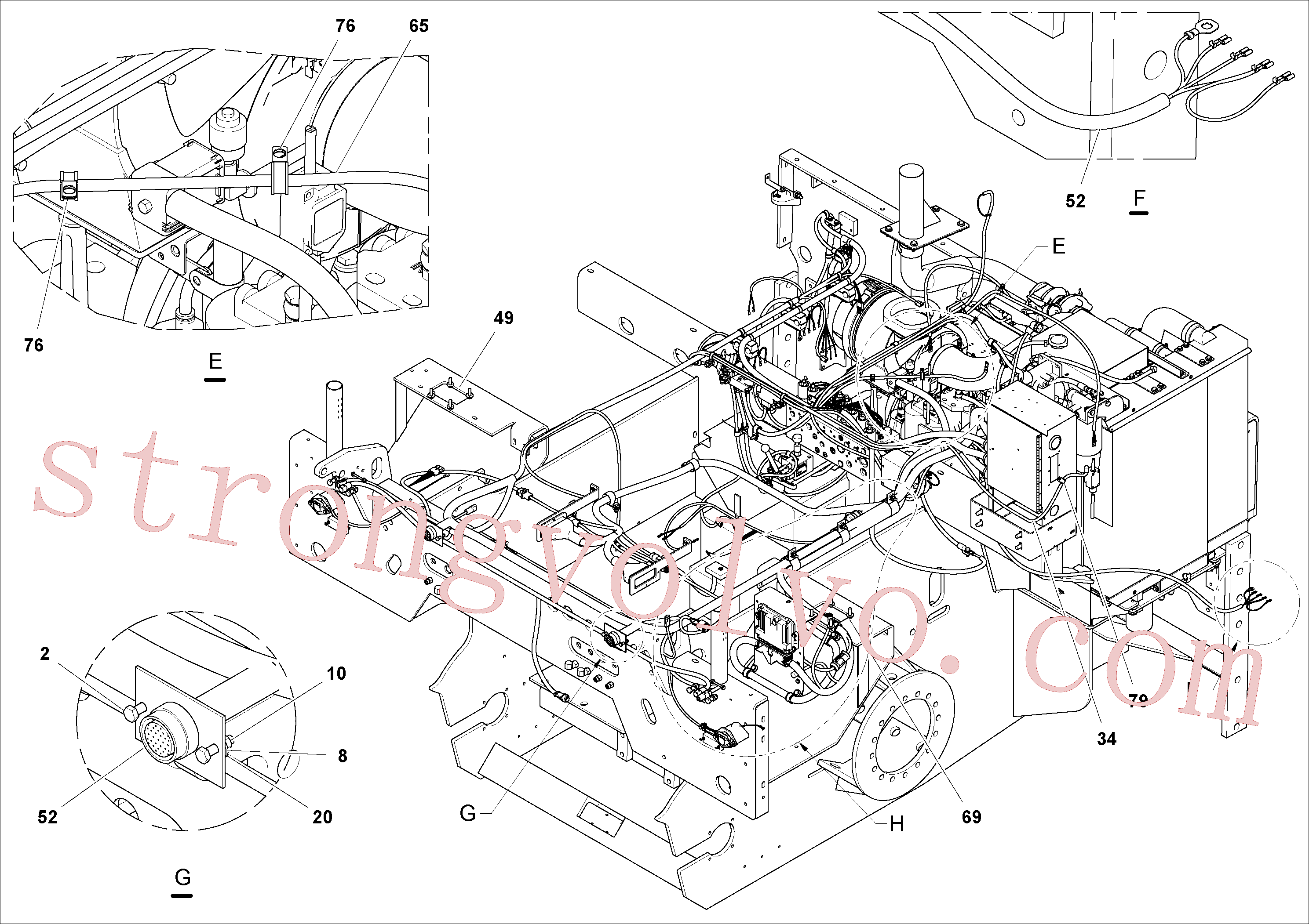 RM95929782 Porca sextavada Volvo escavadeira