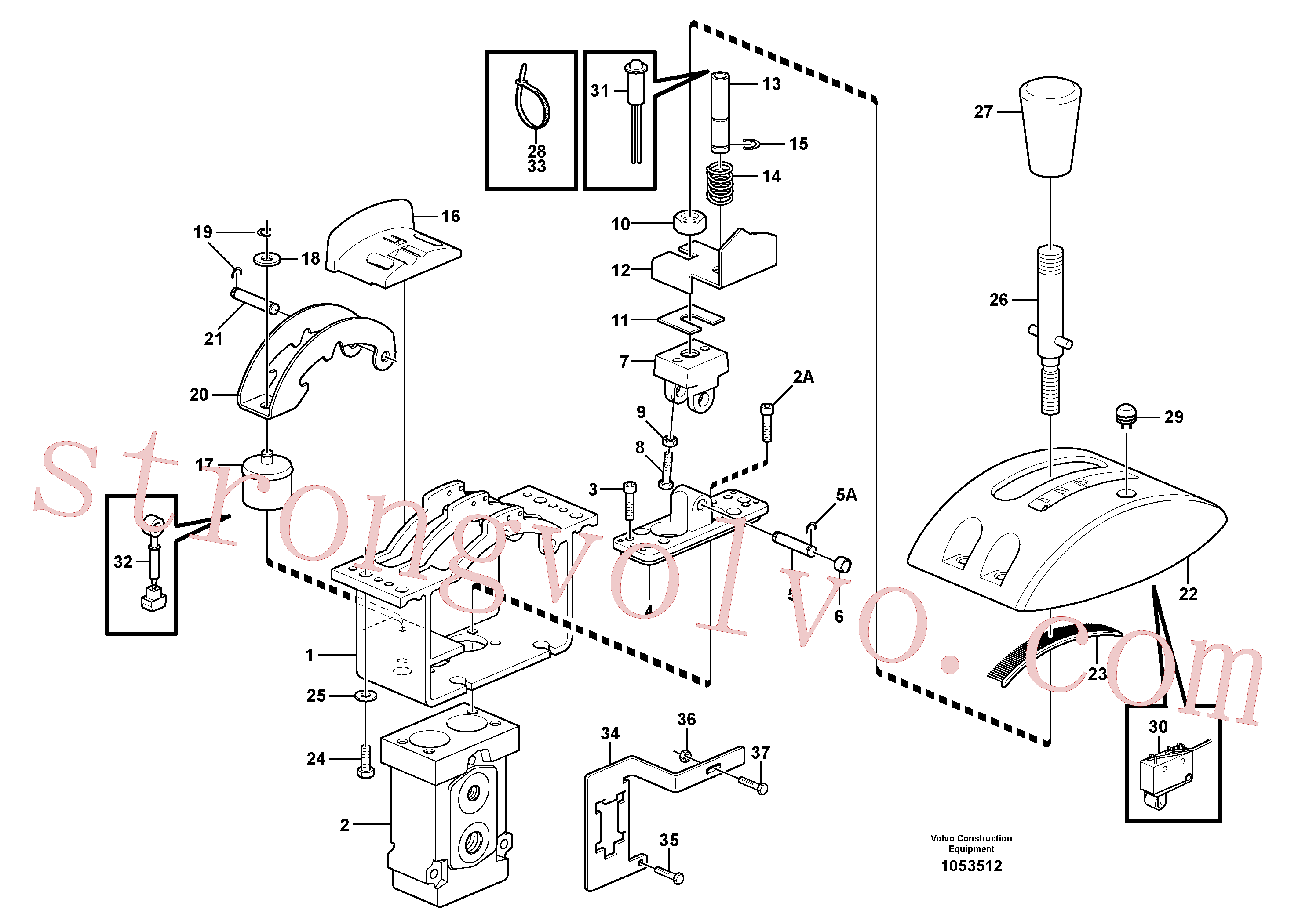VOE11059811 Volvo Válvula de comando(1053512 Montagem)