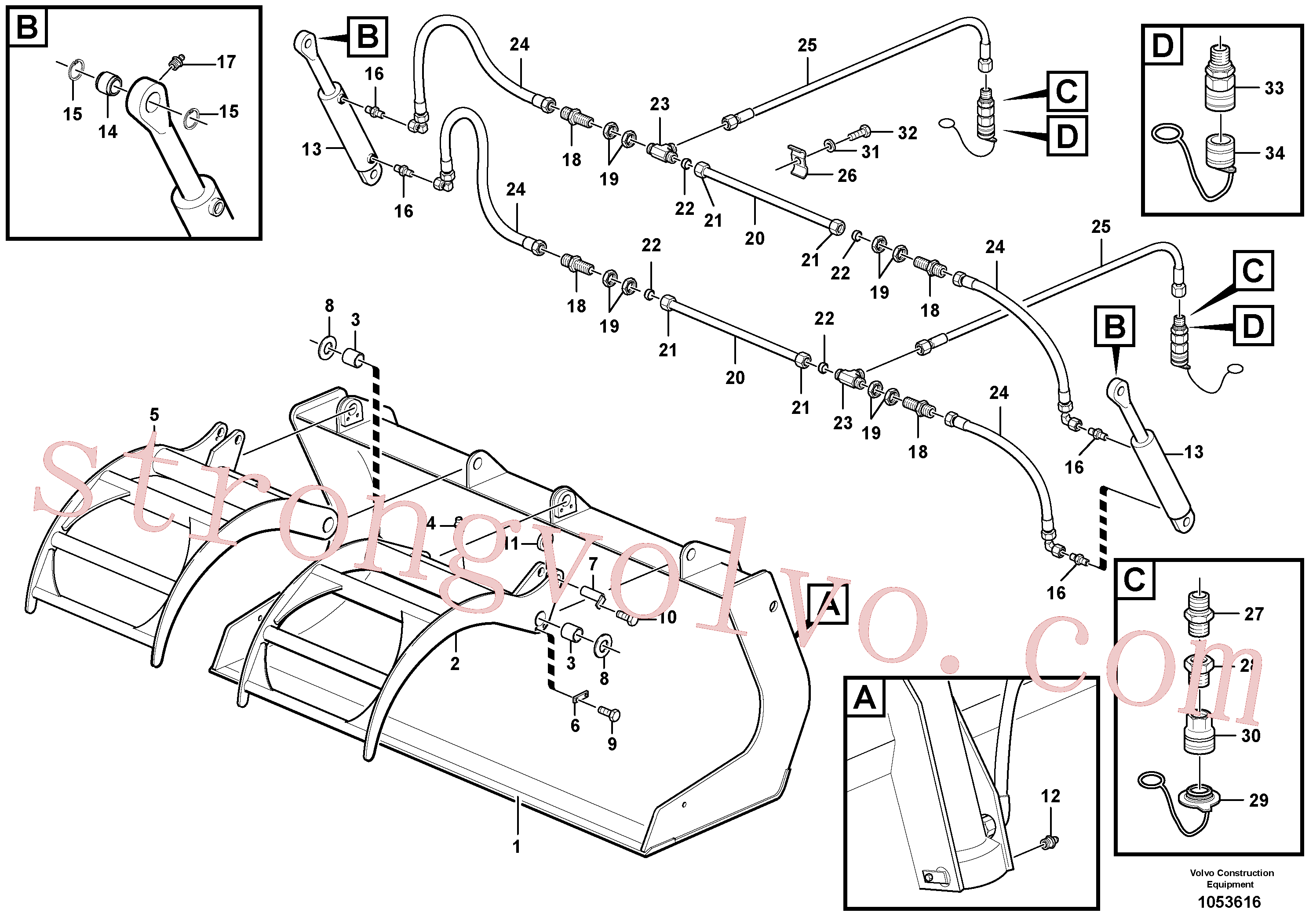 ZM2815586 Volvo Balde de carga(1053616 Montagem)