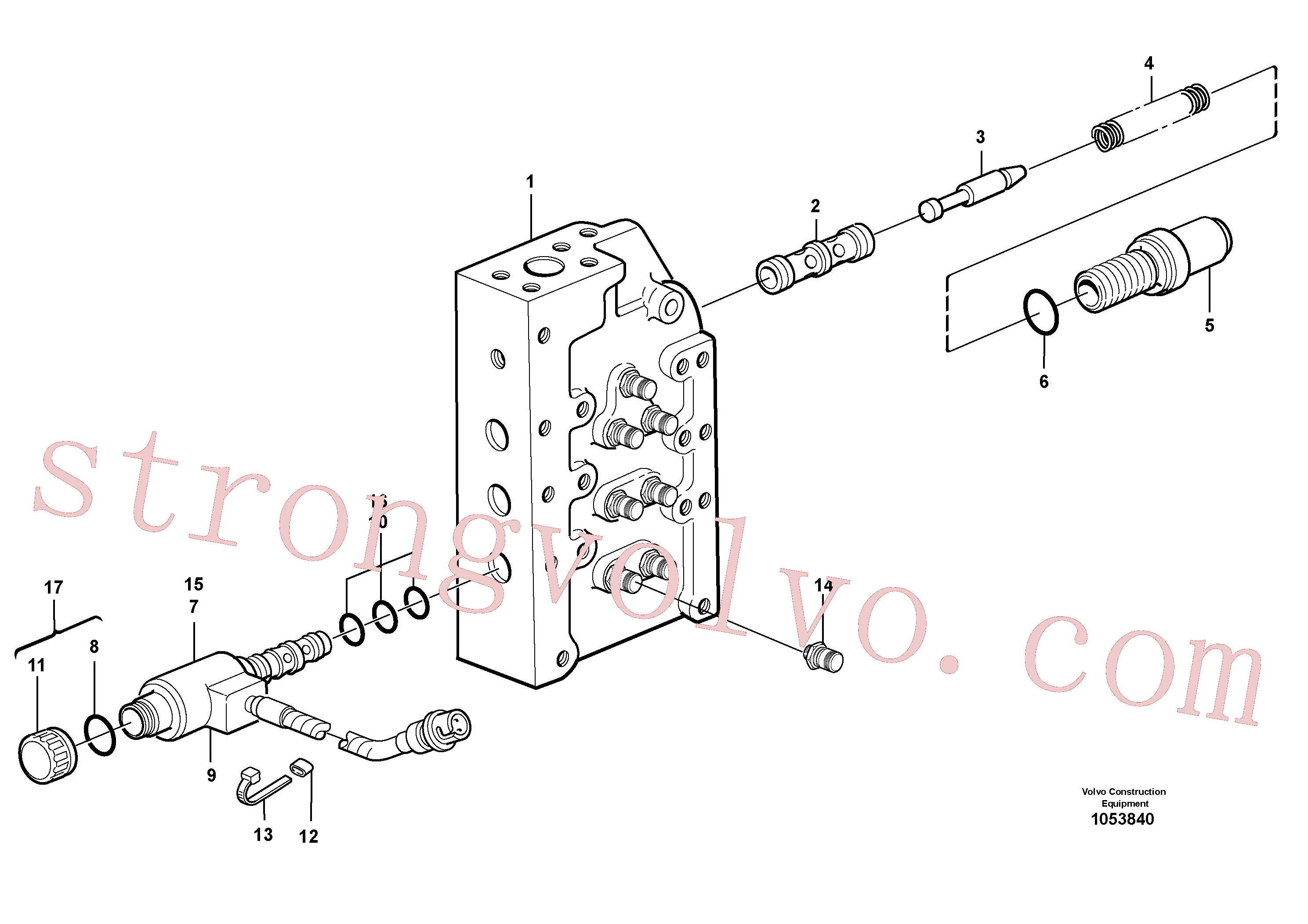 VOE11704525 Volvo Válvula do selector de gama(1053840 Montagem)