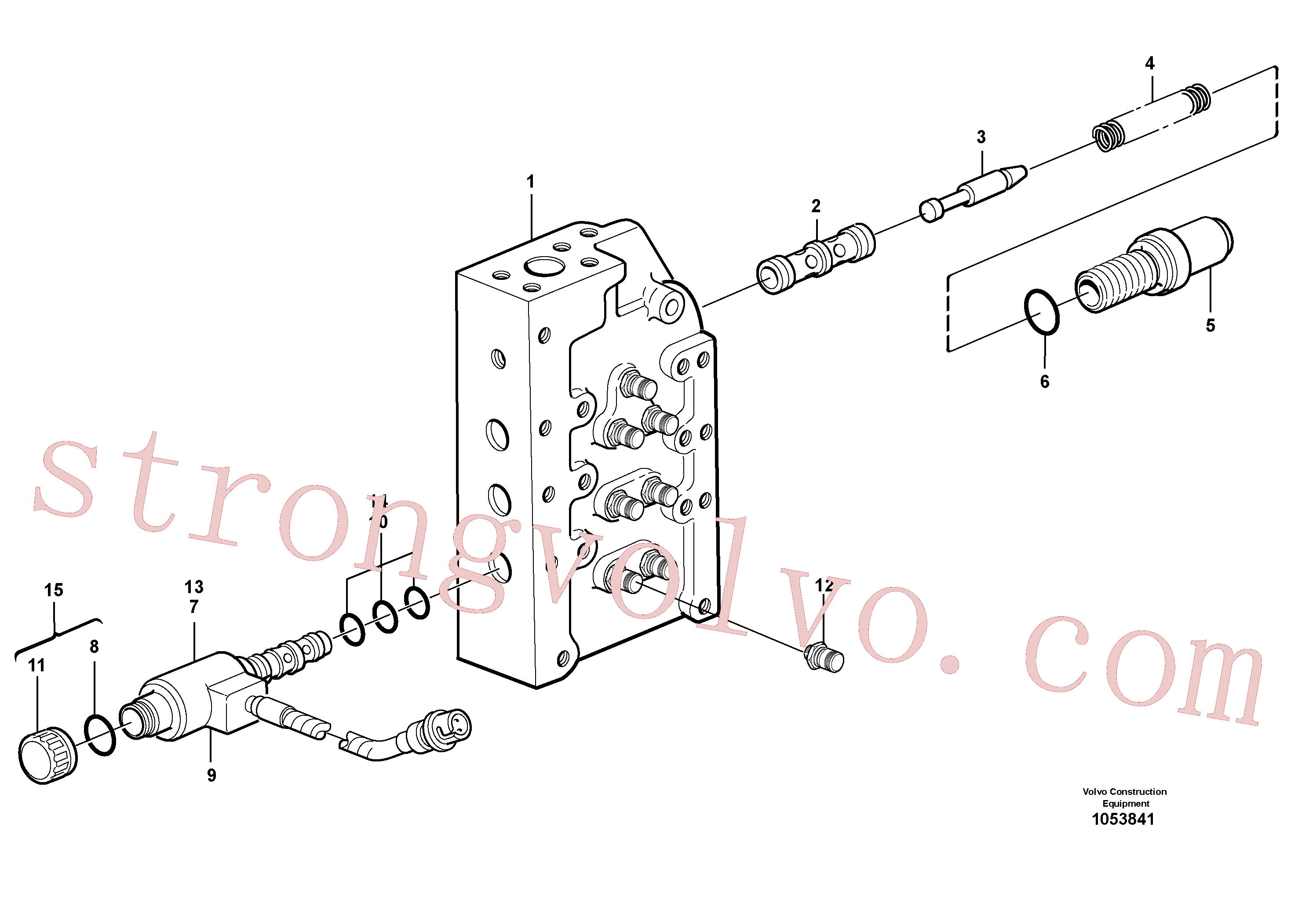 VOE11705493 Volvo Válvula do selector de gama(1053841 Montagem)