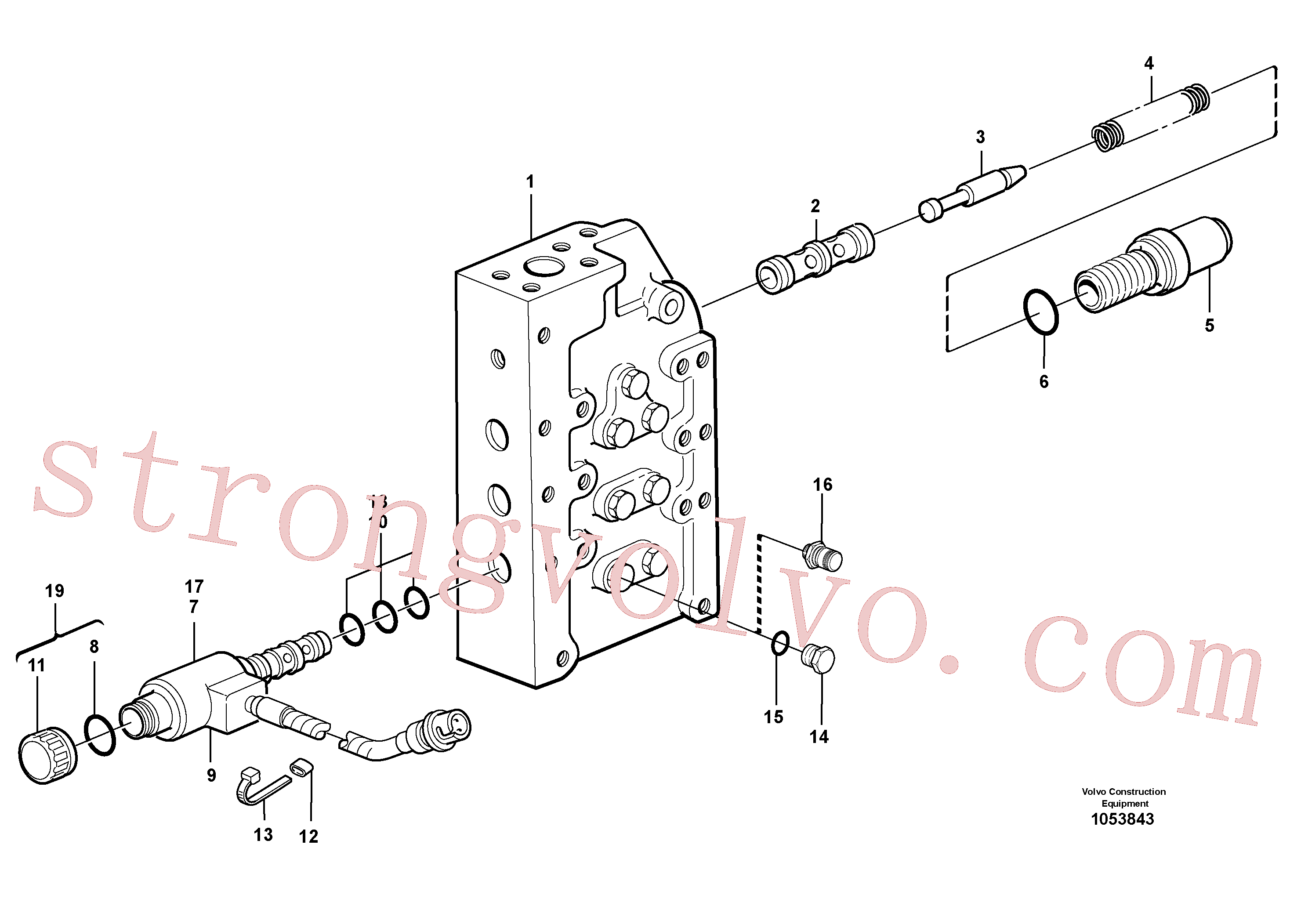 VOE11705493 Volvo Válvula do selector de gama(1053843 Montagem)