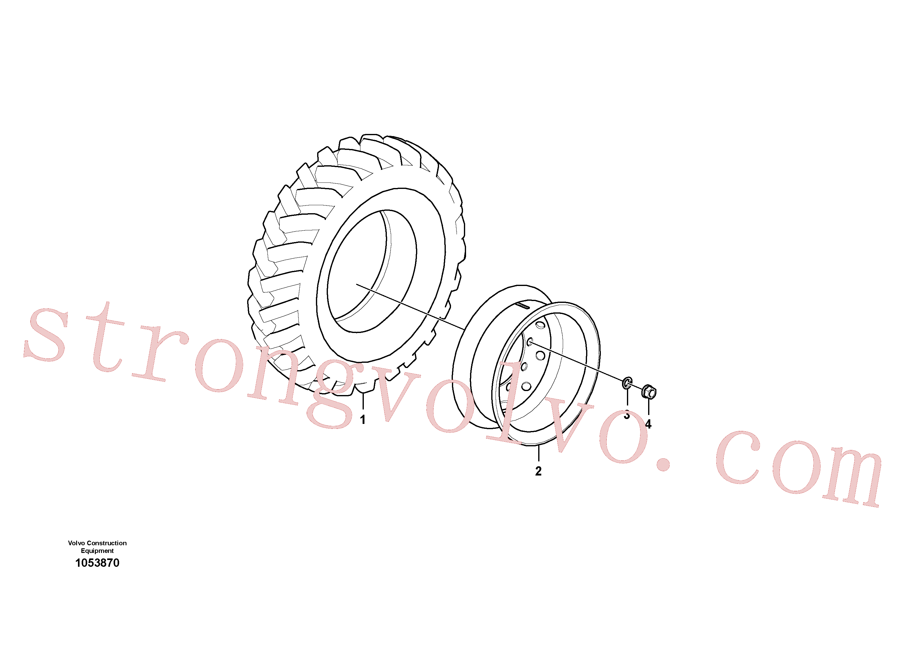 VOE14375481 Volvo Pneu e jante(1053870 Montagem)