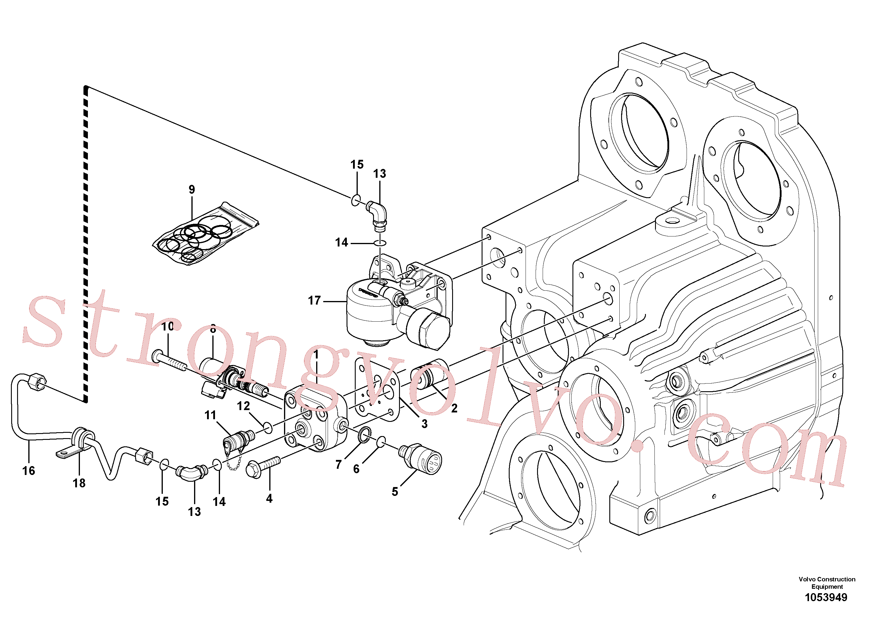 VOE17202563 Volvo Válvula proporcional(1053949 Montagem)