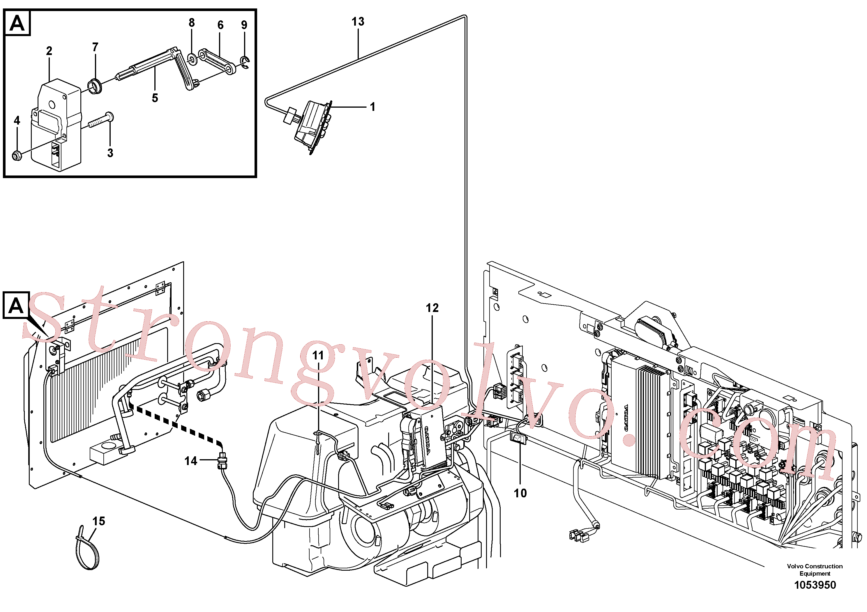 VOE13975237 Volvo Painel de controlo do ar condicionado(1053950 Montagem)