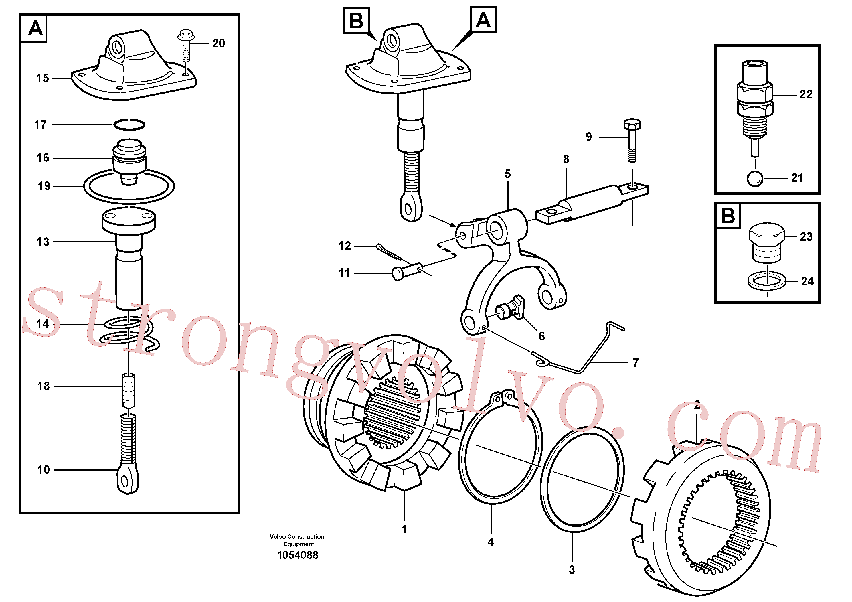 VOE925074 Volvo Bloqueio diferencial(1054088 Montagem)