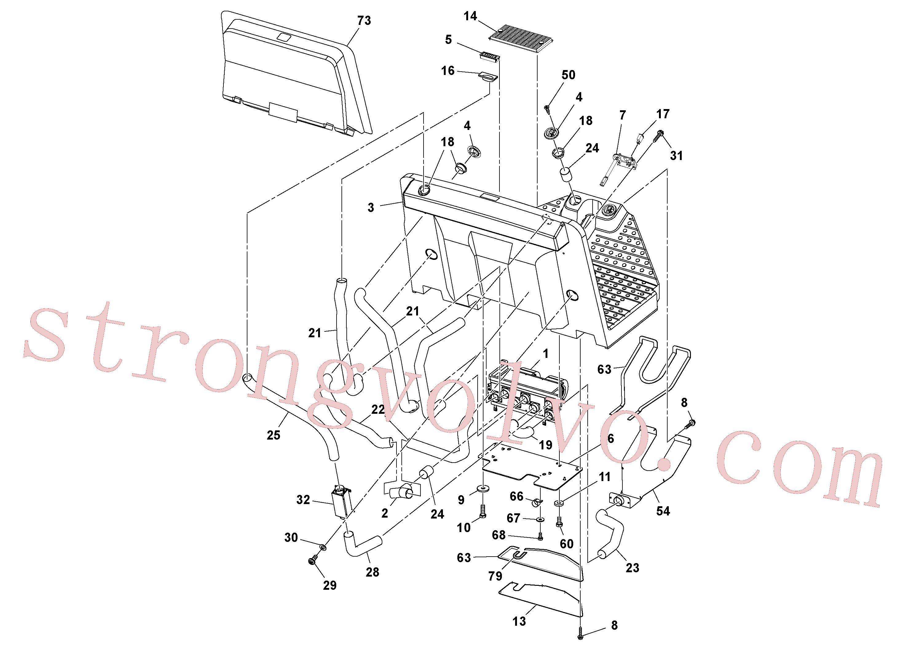 RM96728548 Volvo Conjunto do aquecedor de cabina(1054182 Montagem)