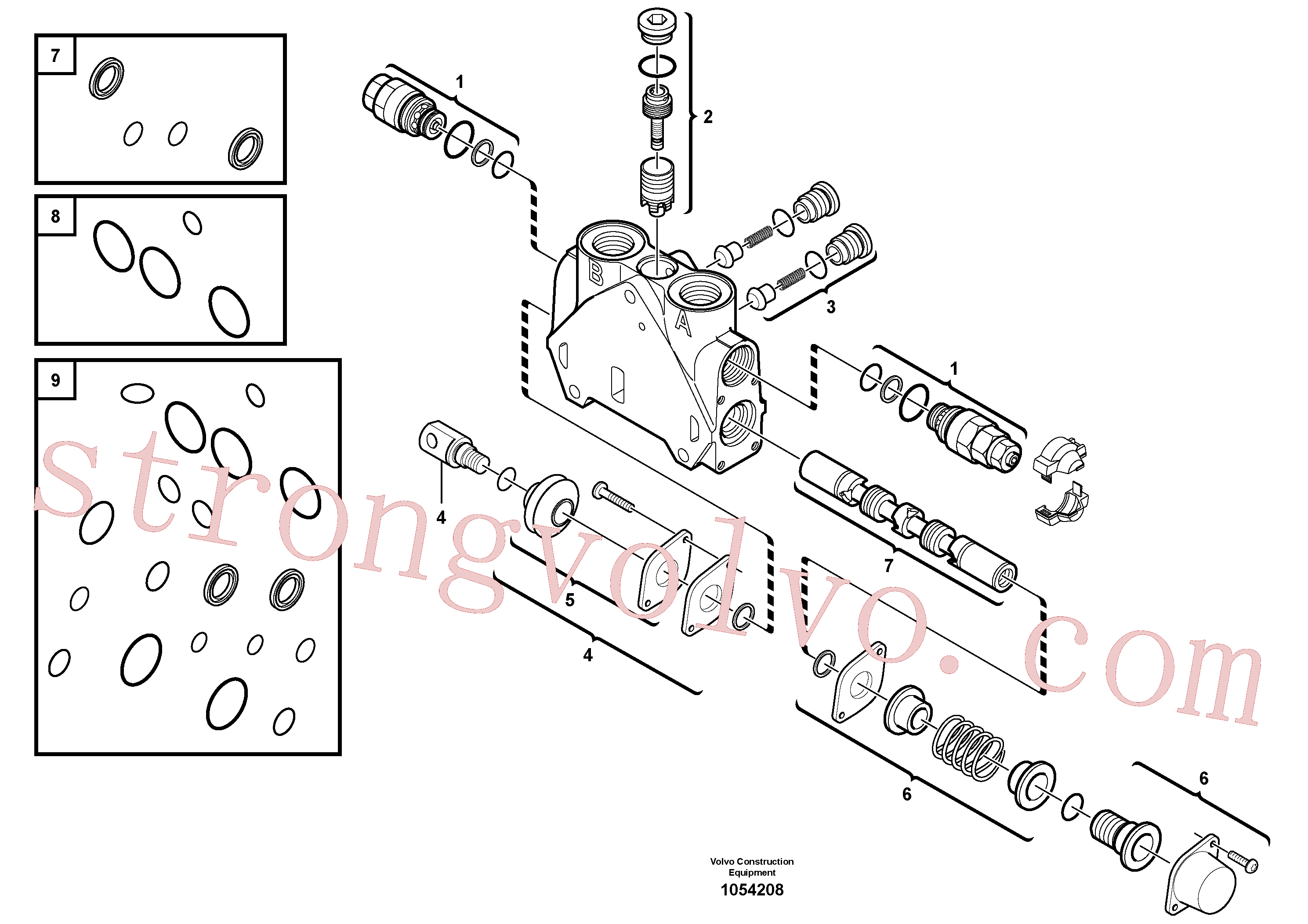 VOE15149805 Volvo Secção da válvula(1054208 Montagem)