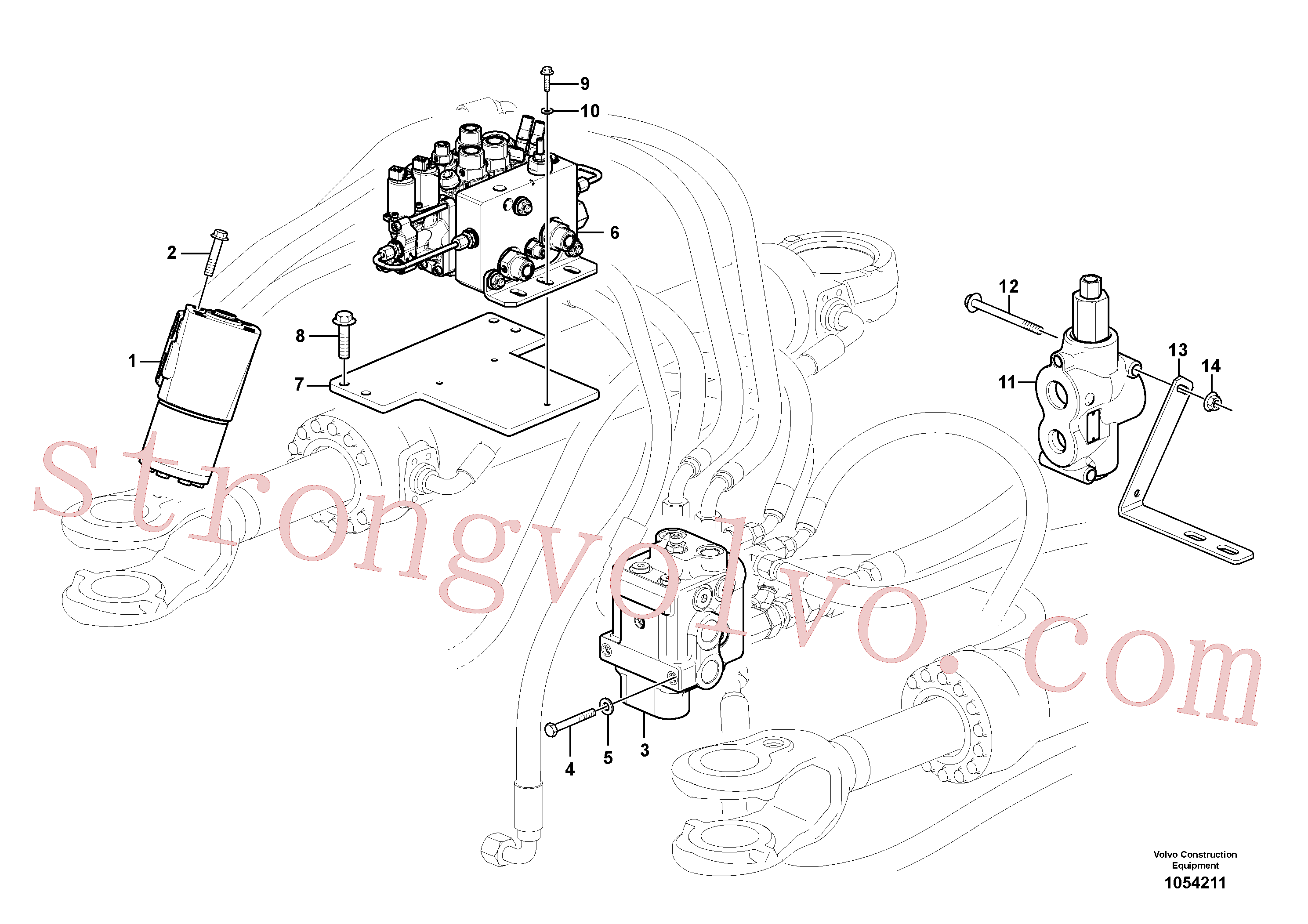 Volvo VOE15081961 Válvula direcional Volvo Acessórios para escavadeira