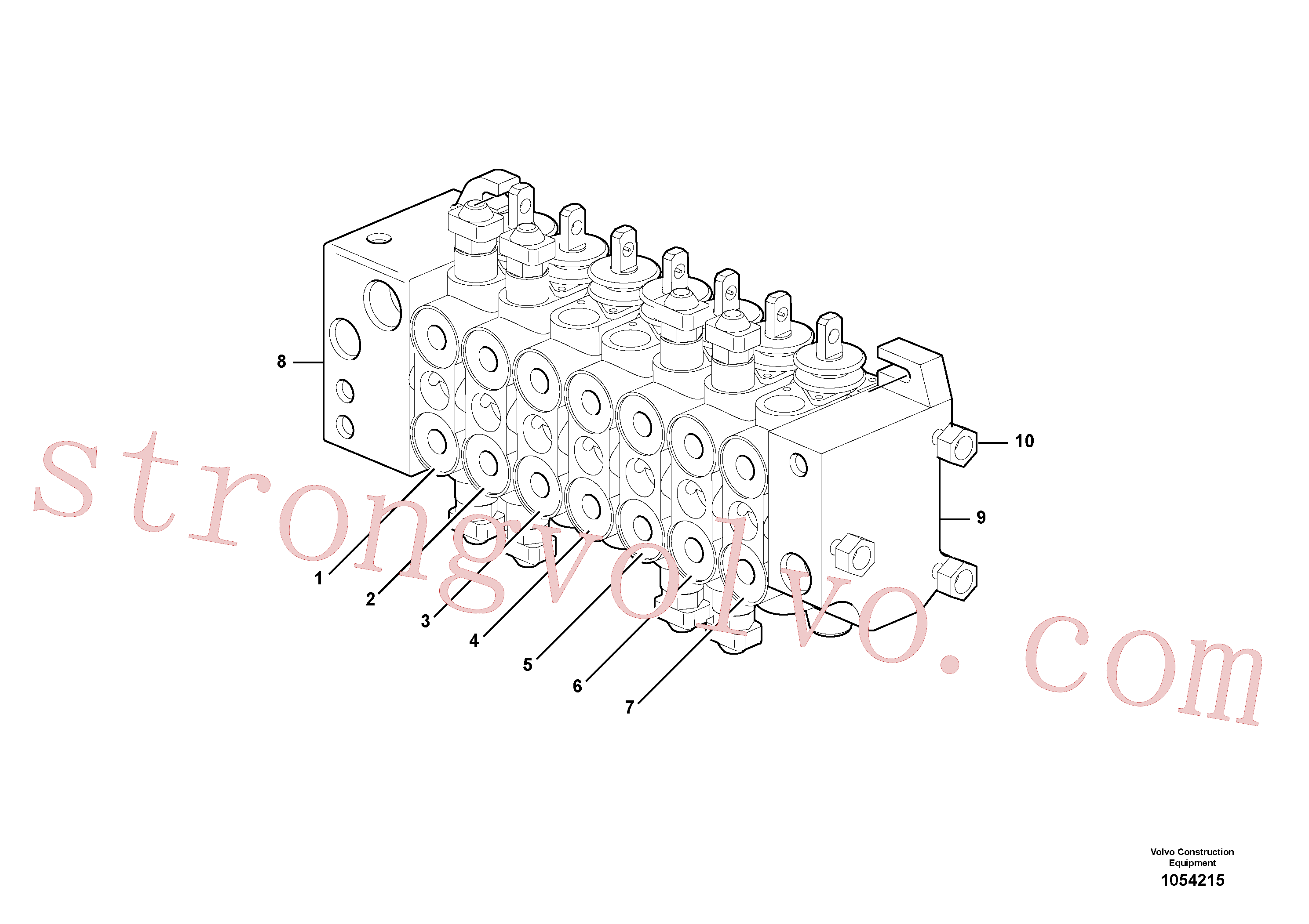 VOE15149805 Volvo Válvula de comando(1054215 Montagem)