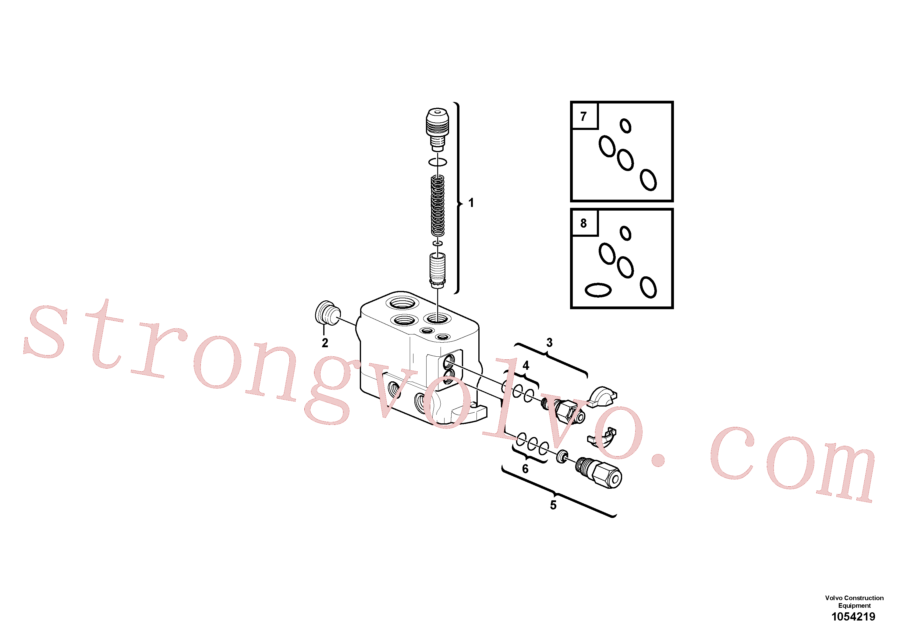 PJ7417731 Volvo Secção da válvula(1054219 Montagem)