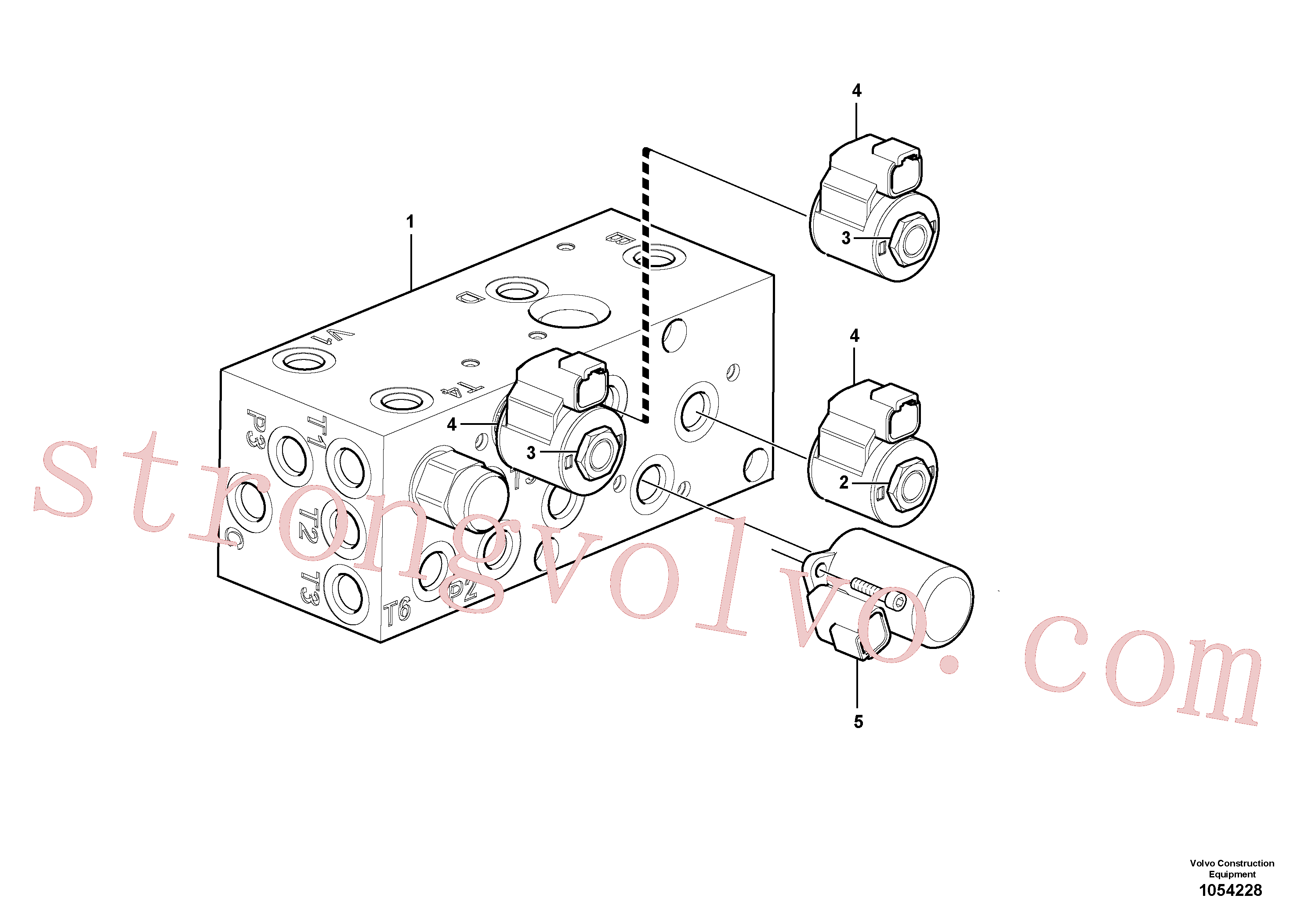 VOE14576780 Volvo Válvula de limitação da pressão(1054228 Montagem)
