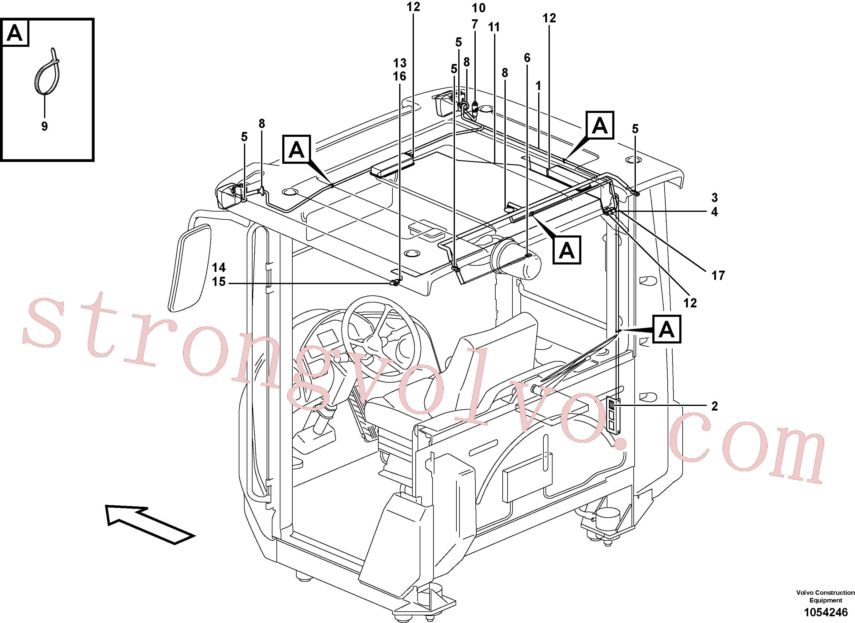 VOE874955 Volvo Cablagem, tecto(1054246 Montagem)