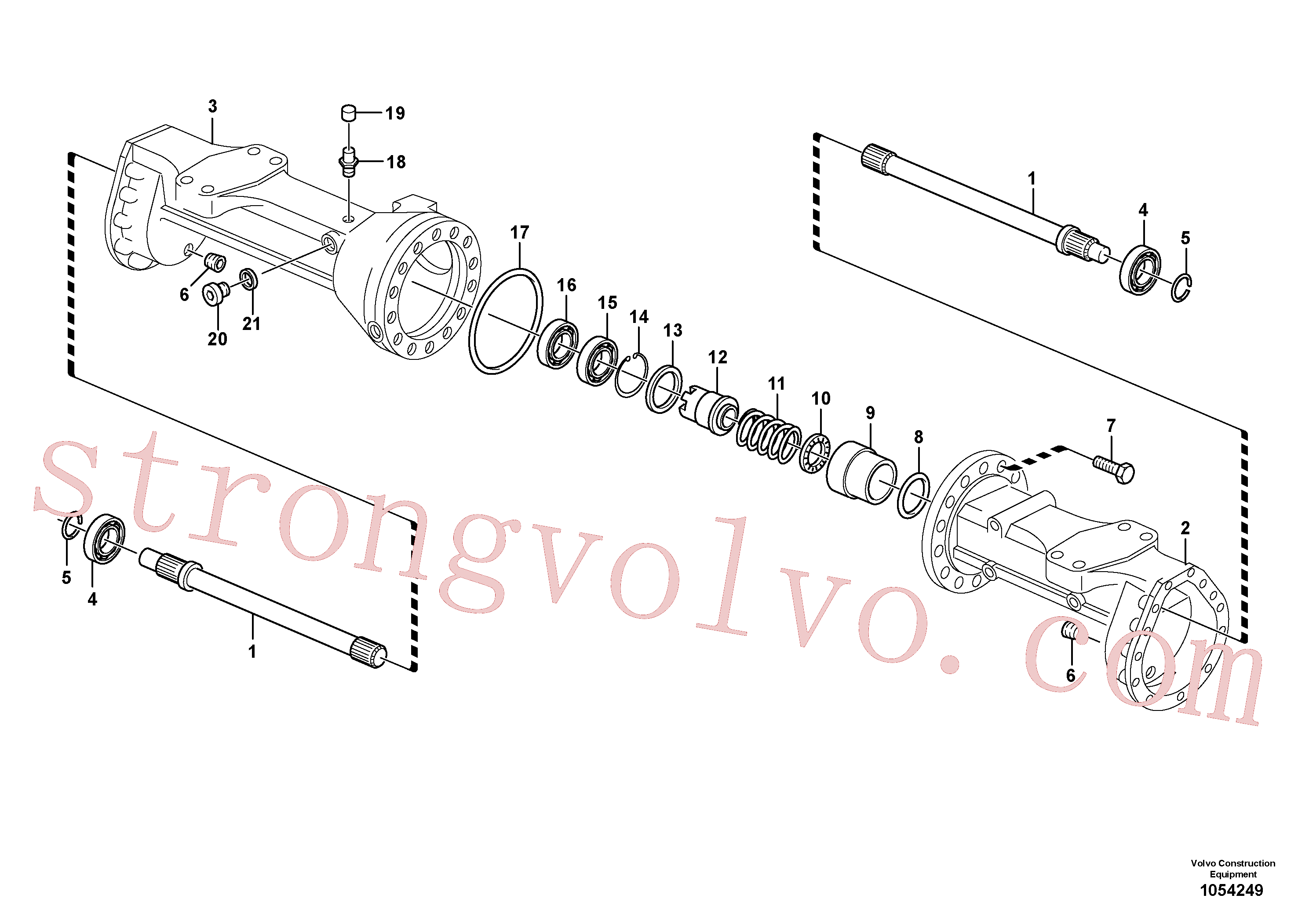 VOE14560400 Volvo Alojamento - eixo dianteiro(1054249 Montagem)