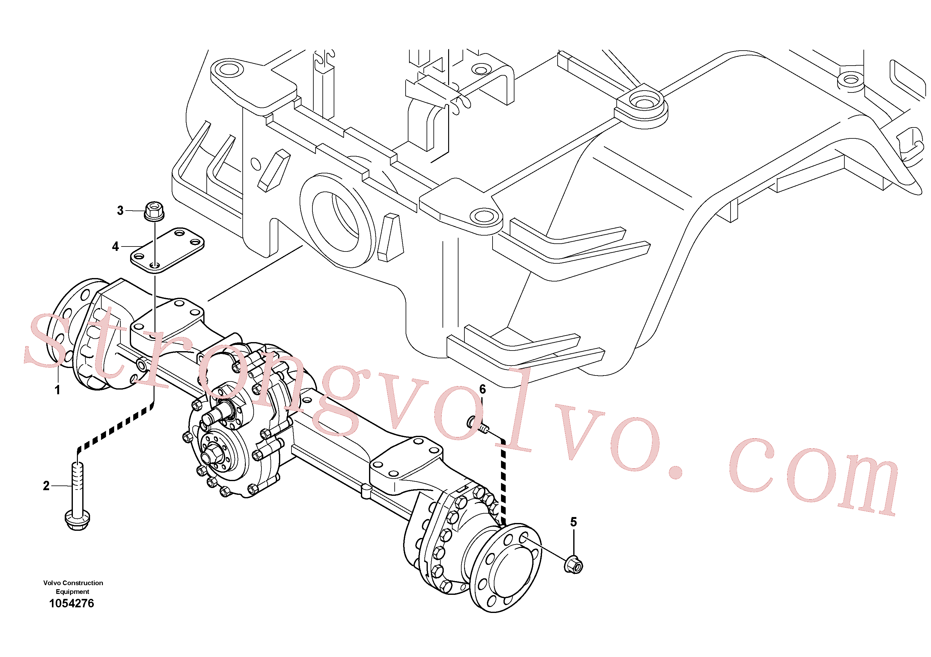 VOE17448487 Volvo Conjunto - eixo traseiro(1054276 Montagem)