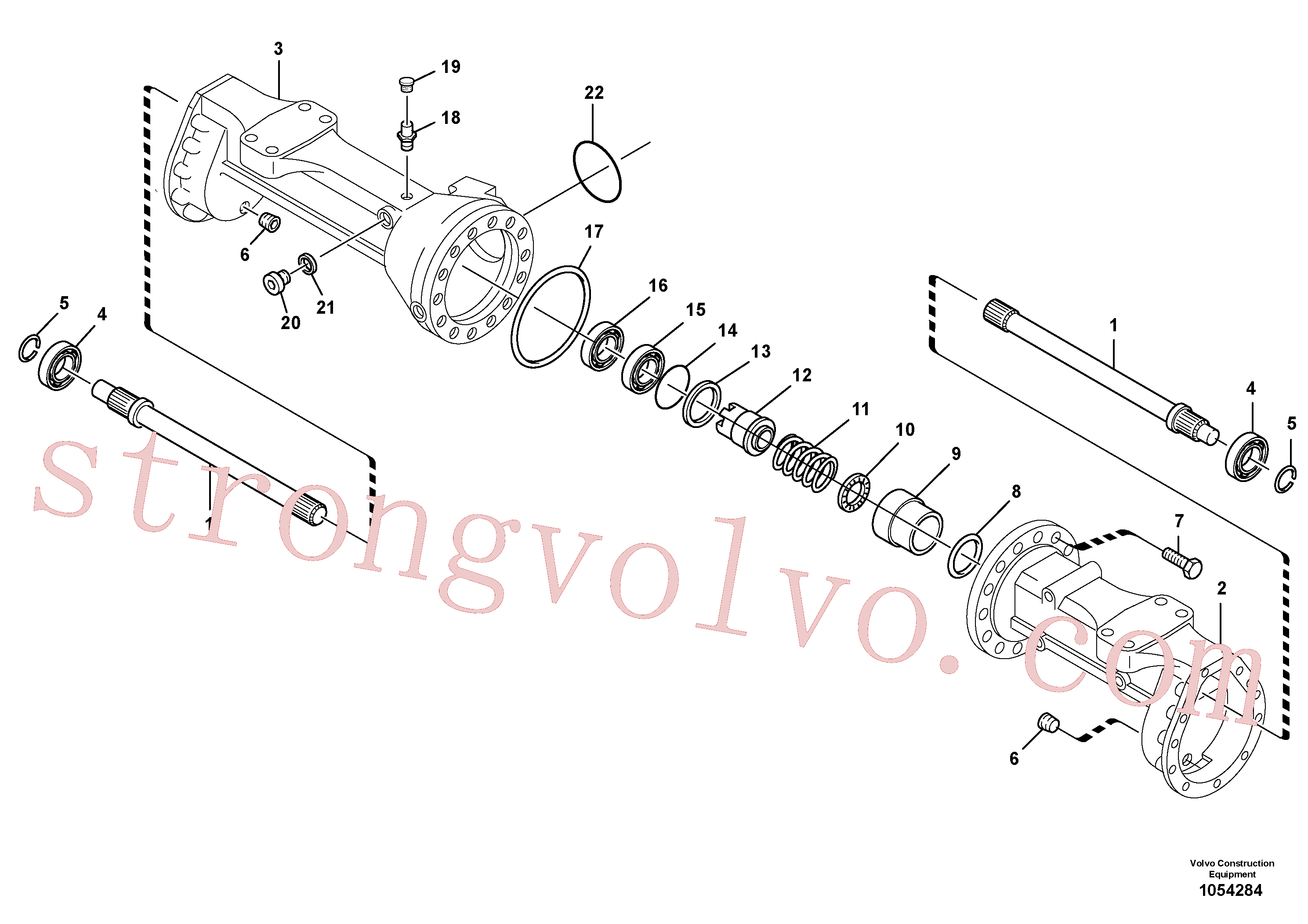 VOE15163299 Volvo Alojamento - eixo traseiro(1054284 Montagem)