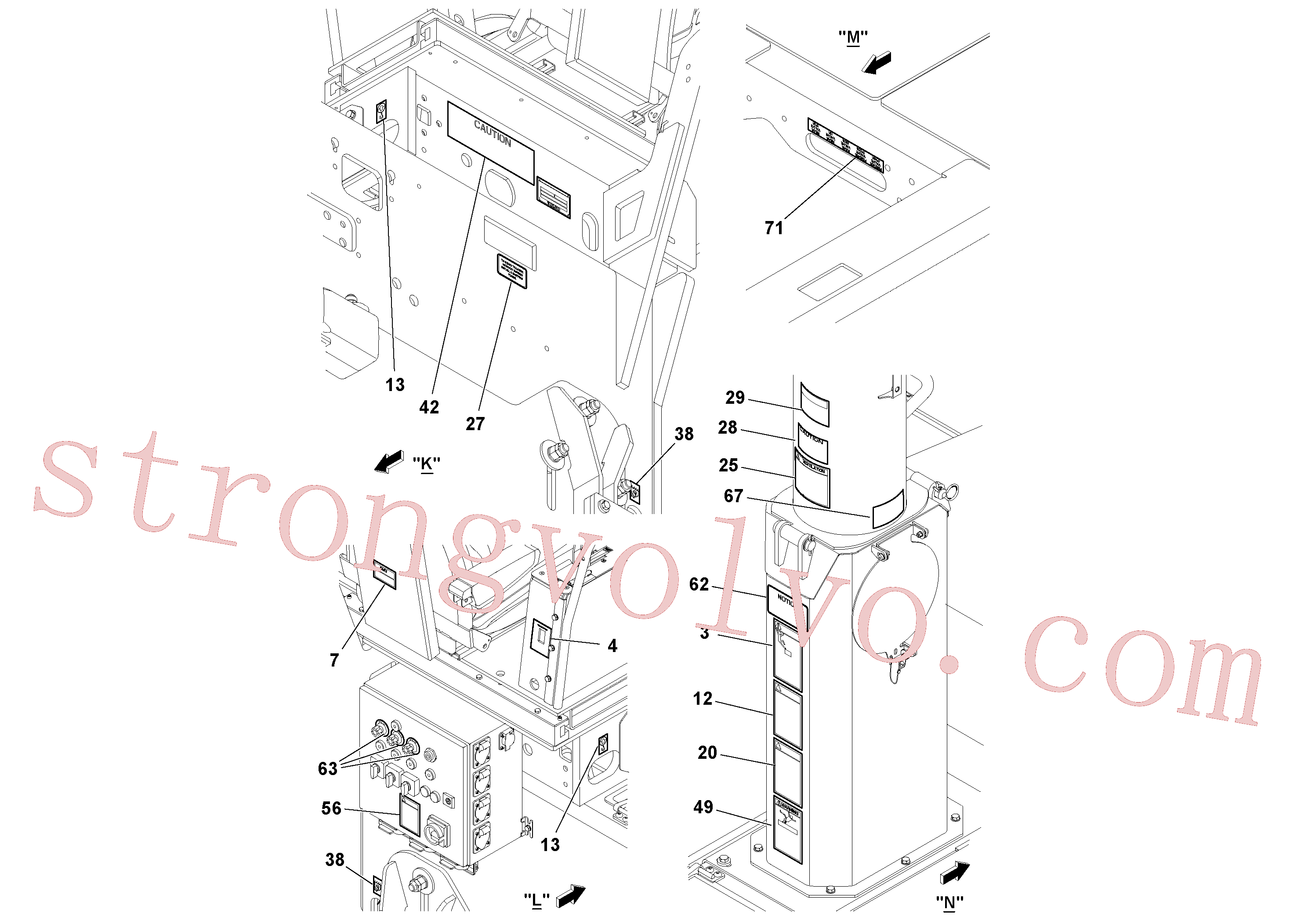 RM59010173 Volvo Instalação da etiqueta adesiva(1054551 Montagem)