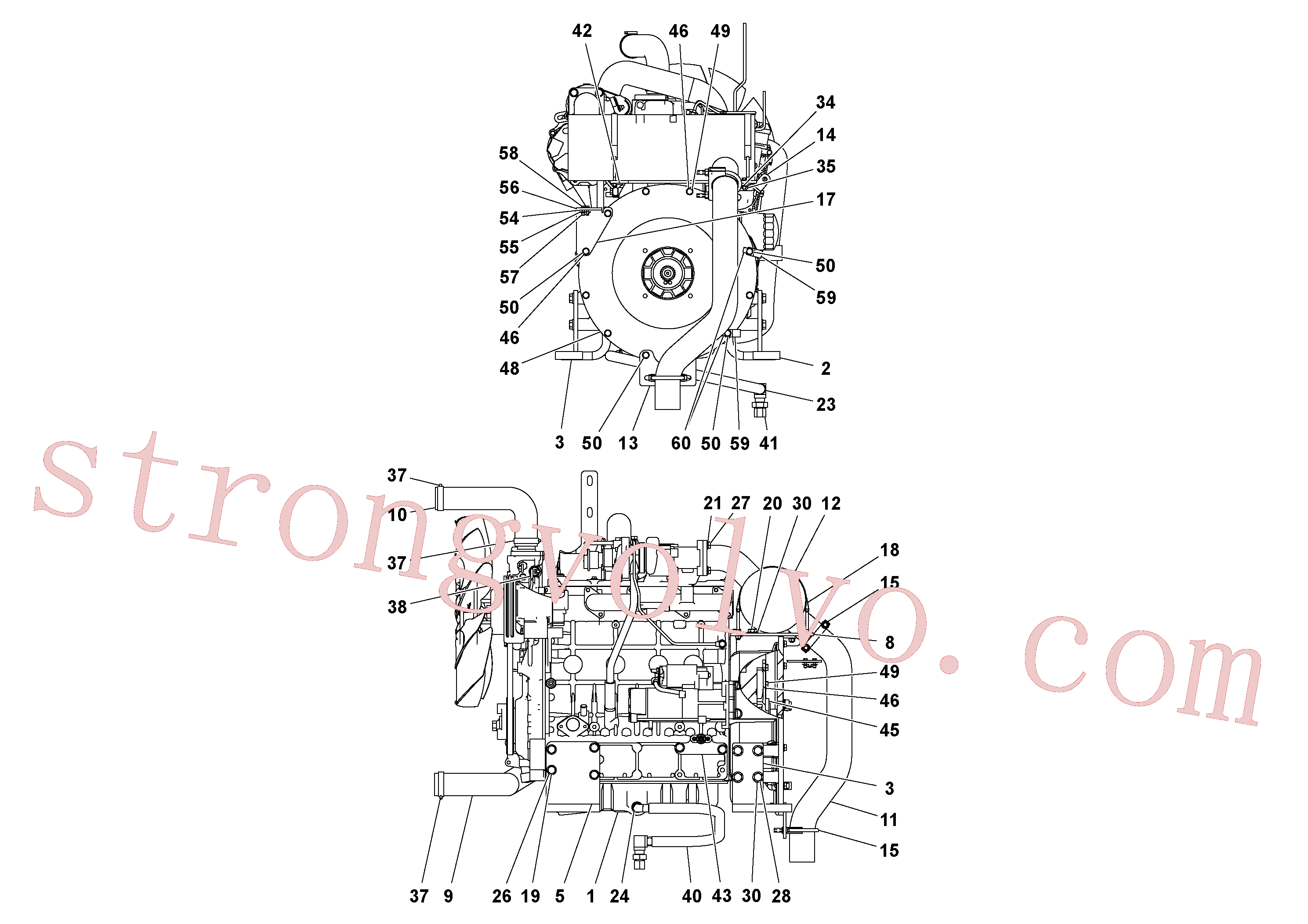RM59580571 Volvo Conjunto de motor(1054558 Montagem)