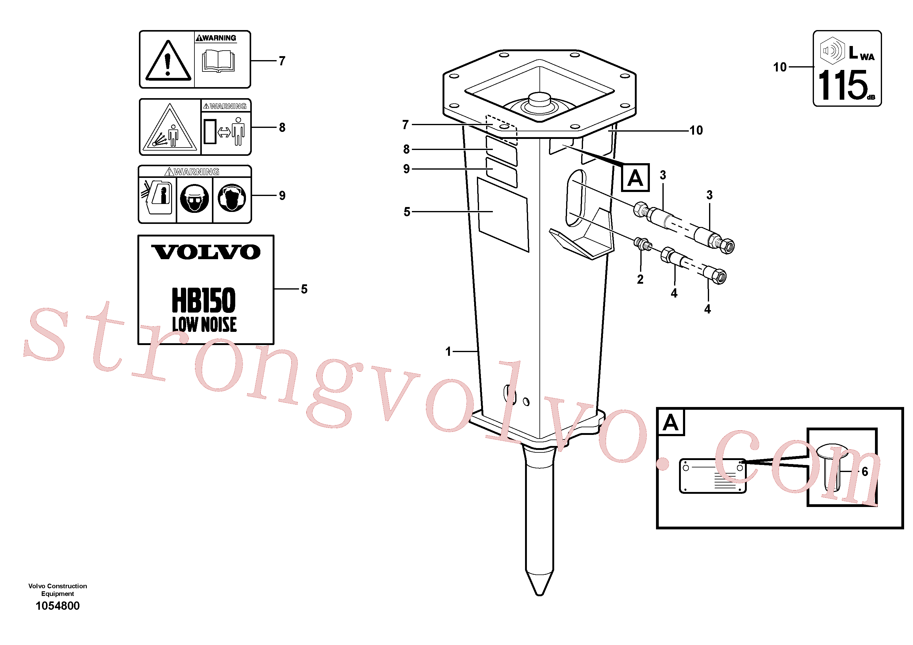 VOE15614342 Volvo Martelo(1054800 Montagem)