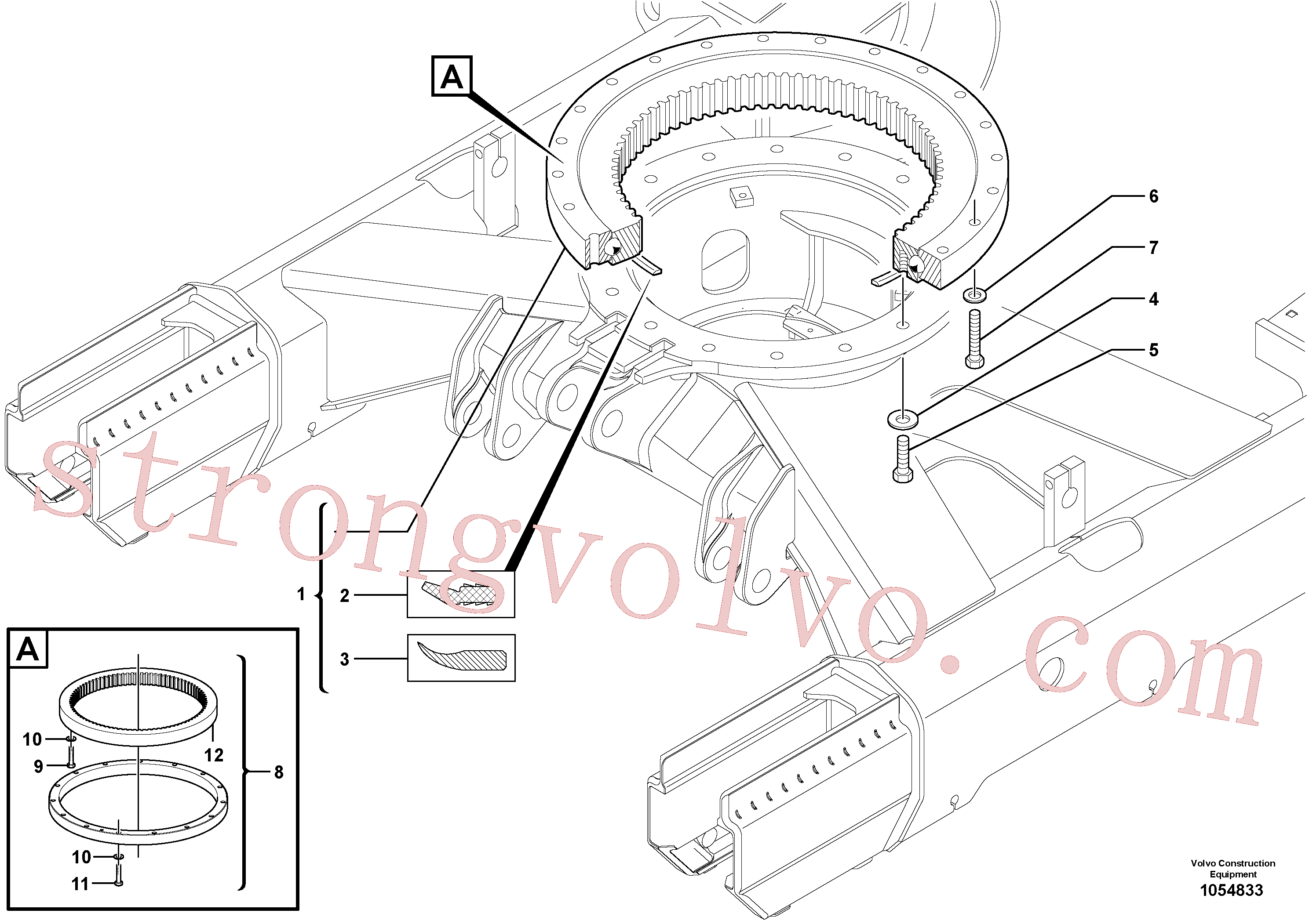VOE11803009 Volvo Anel de rotação(1054833 Montagem)