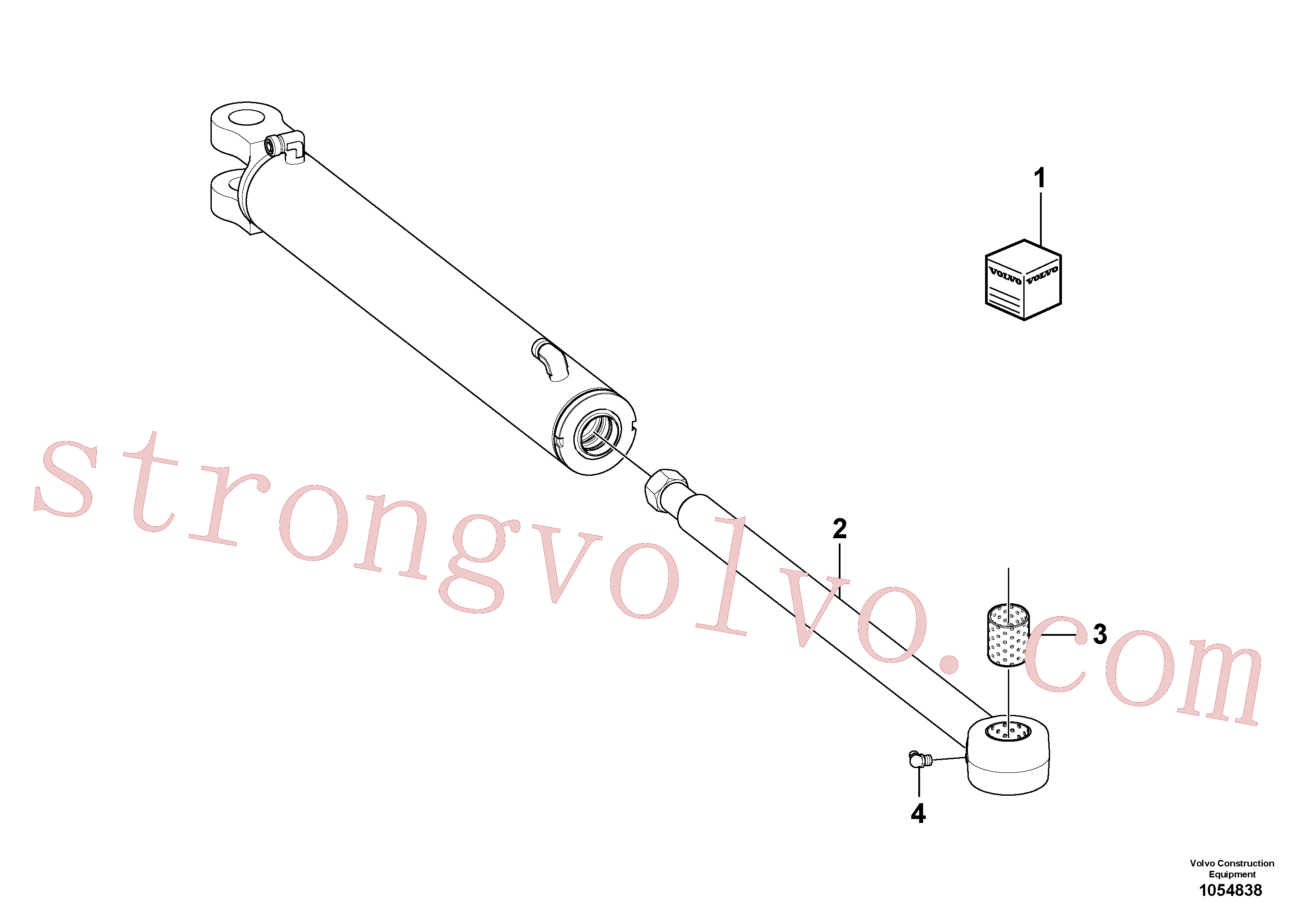 VOE15645271 Volvo Cilindro de desvio da lança(1054838 Montagem)
