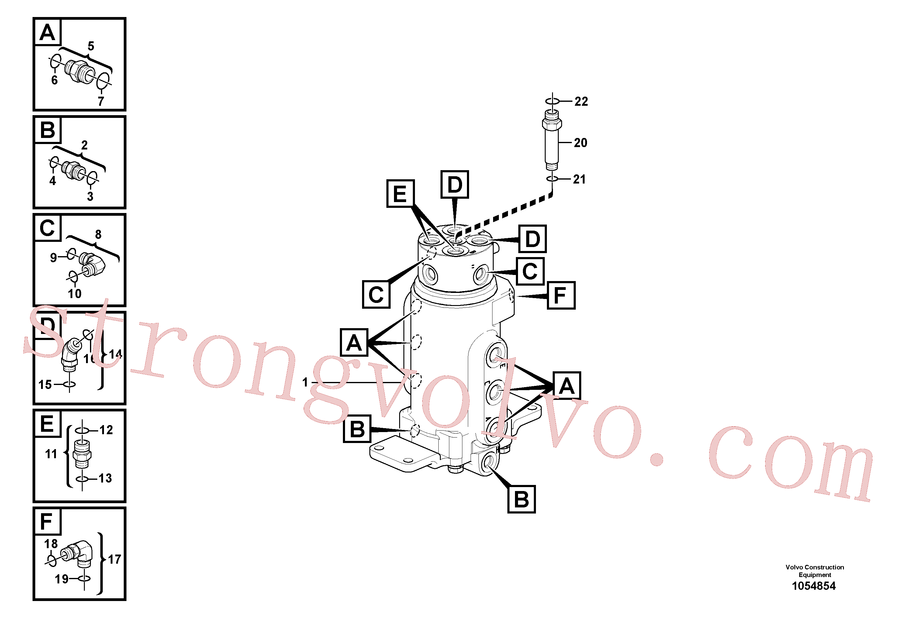 VOE15638641 Volvo Equipamento da junta articulada(1054854 Montagem)