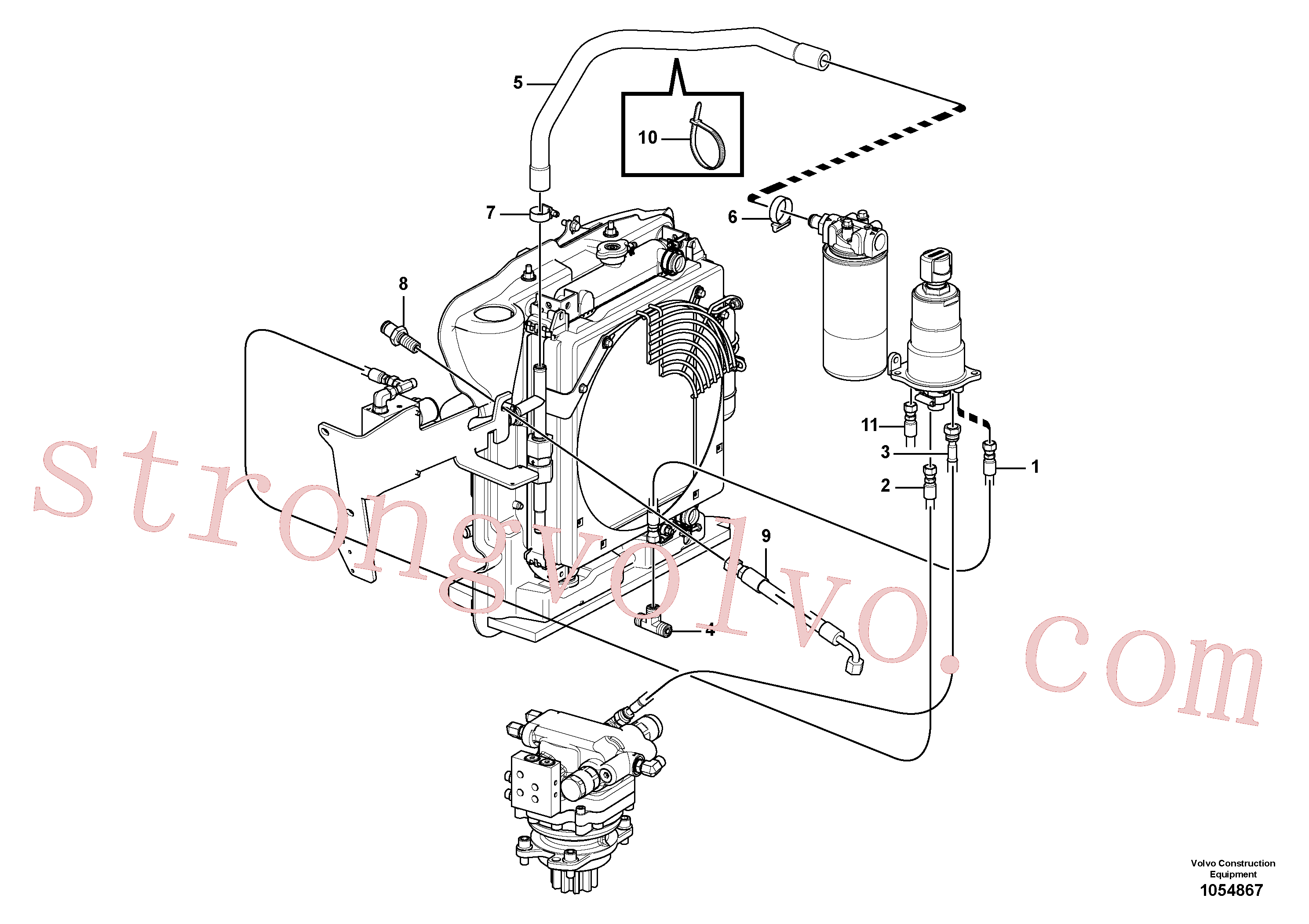 Volvo Montagem VOE15621808 Mangueira completa Acessórios