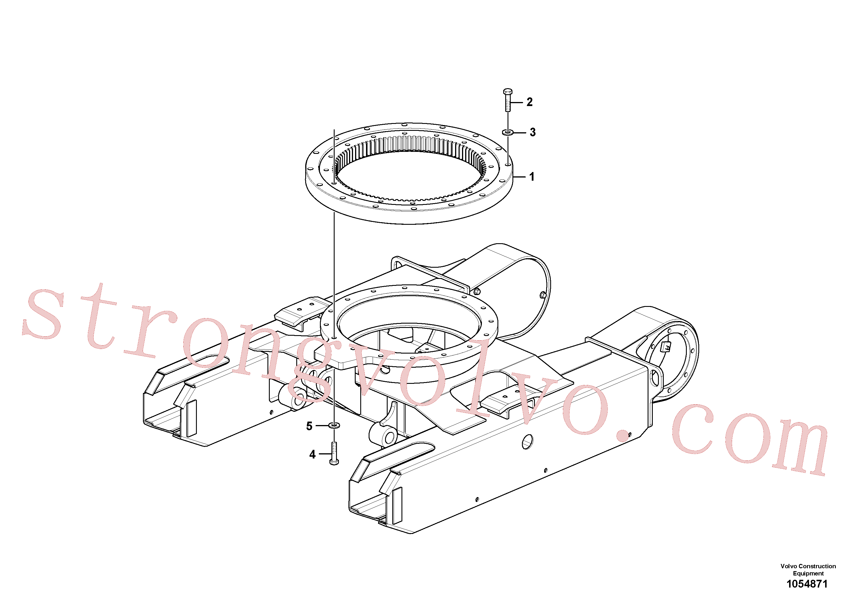 VOE15637869 Volvo Anel de rotação(1054871 Montagem)